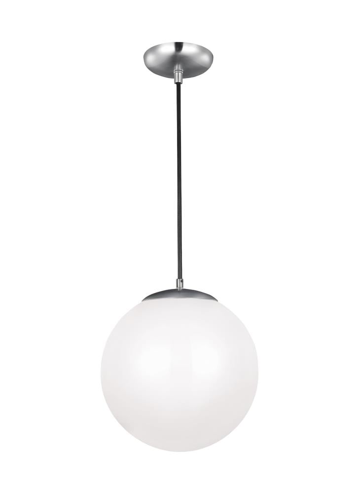 Generation Lighting Leo- Hanging Globe Satin Aluminum Modern ...