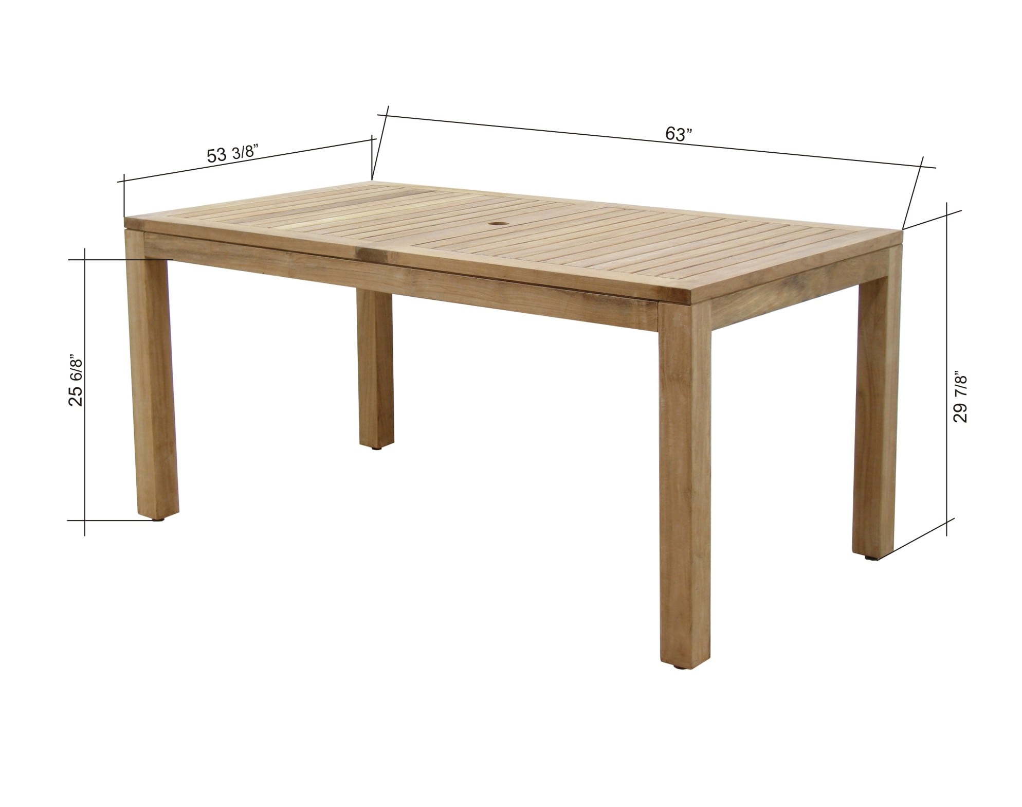 Amazonia Amazonia Teak 7 Patio Dining Set Teak Rectangle Table with 6 ...