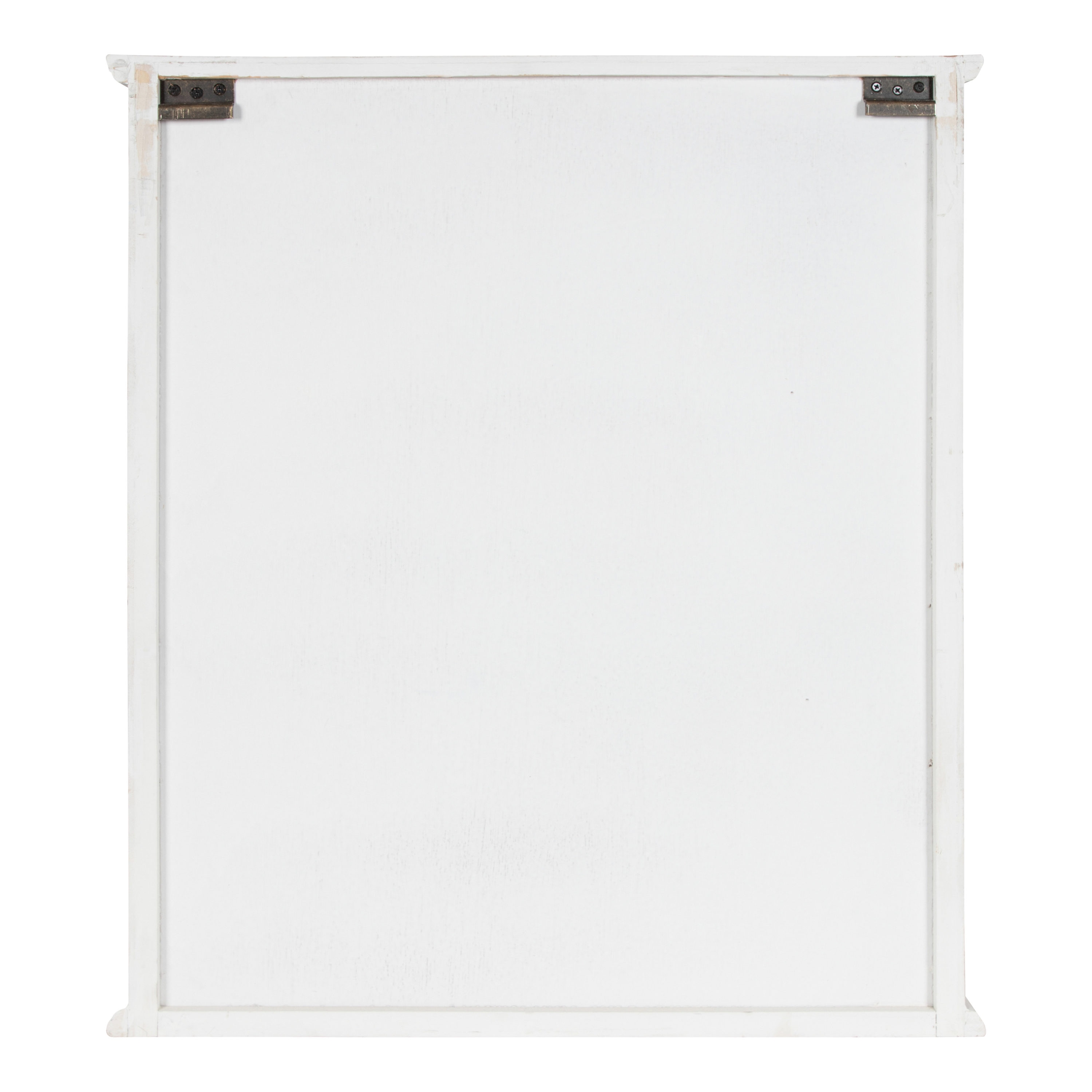 Quinlan White and Rustic Brown 2-Door Wall Cabinet