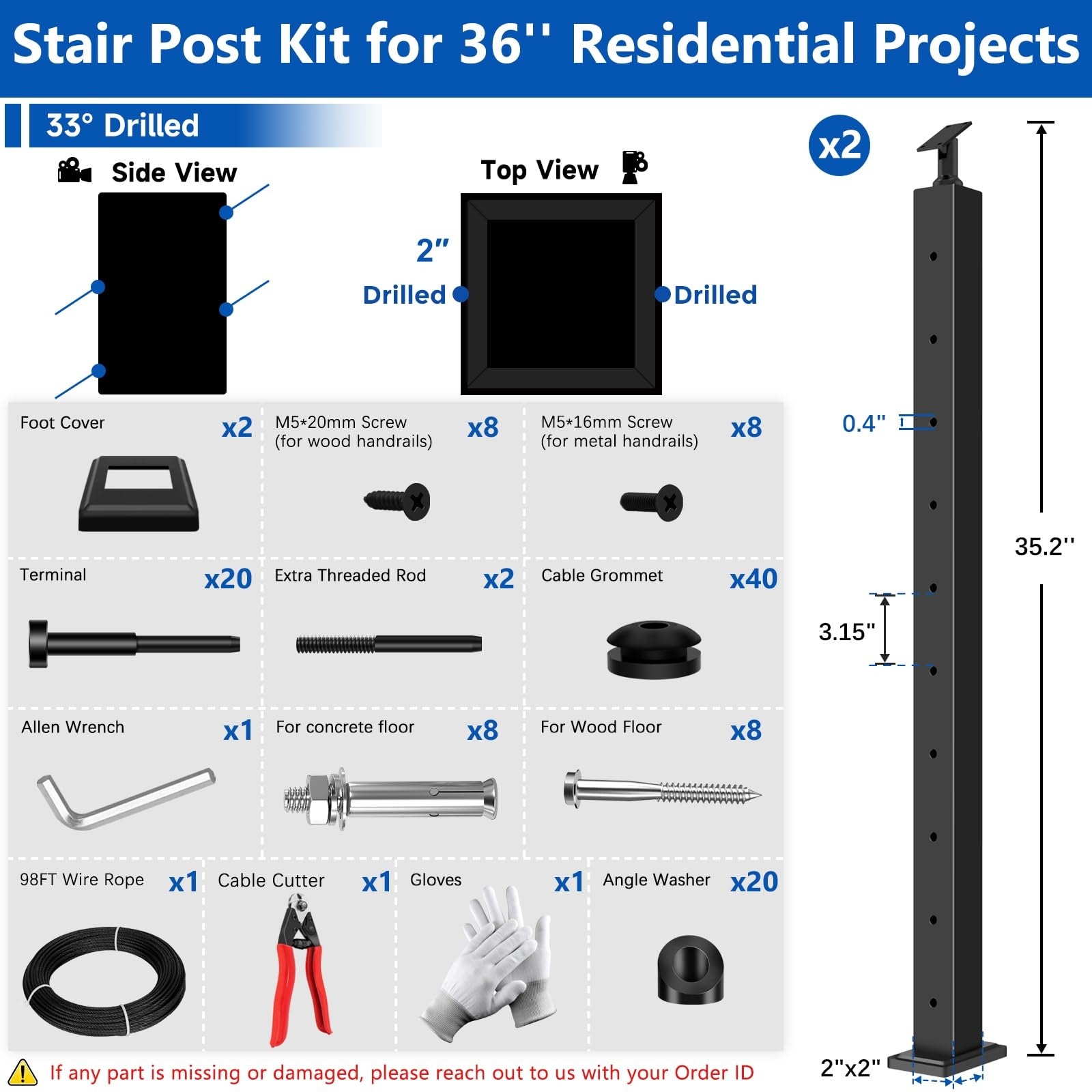 Etokfoks LETR29W5O Stair-Railing-Kits - View #3