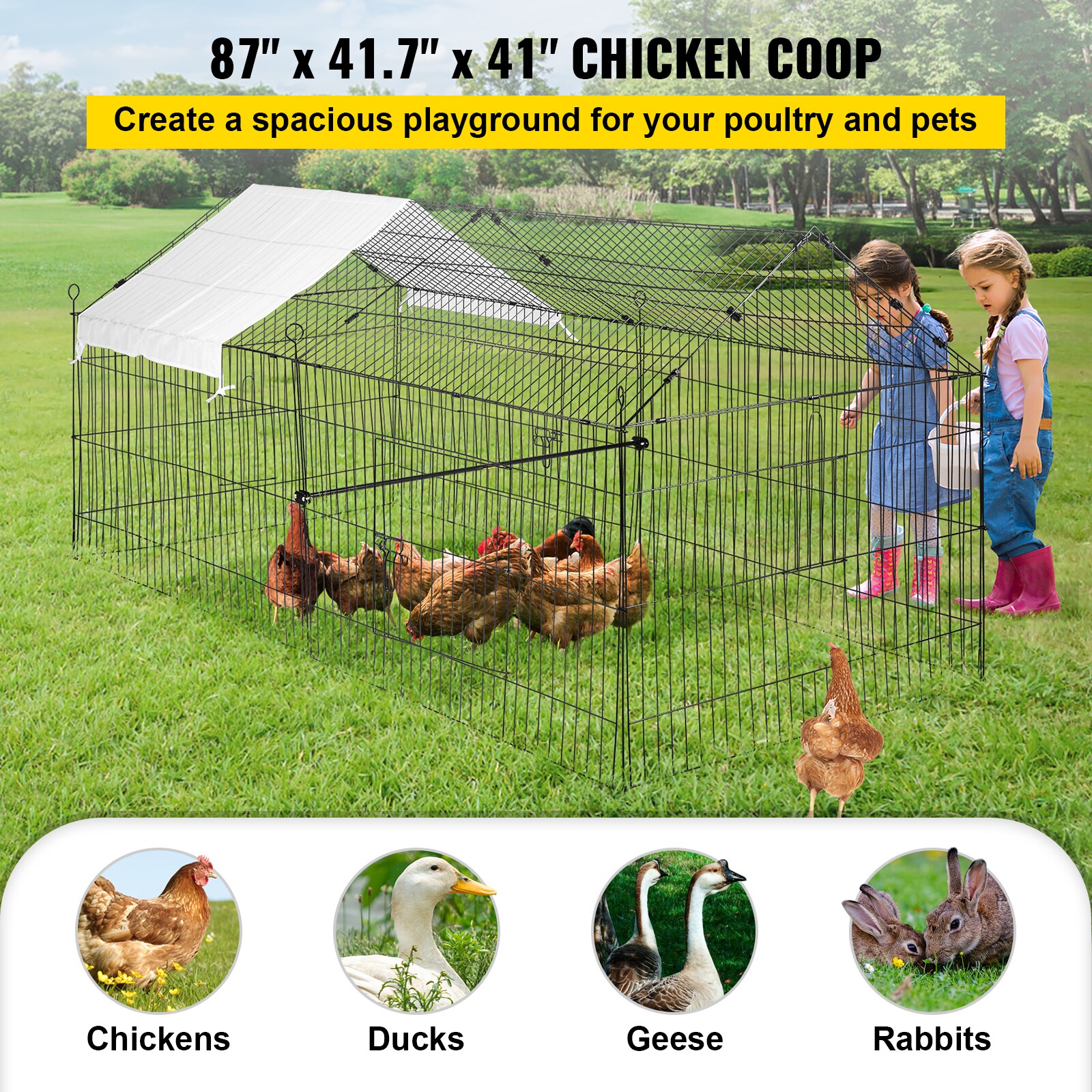 VEVOR SCJS865X405X00279V0 Chicken-Coops-Rabbit-Hutches - View #2