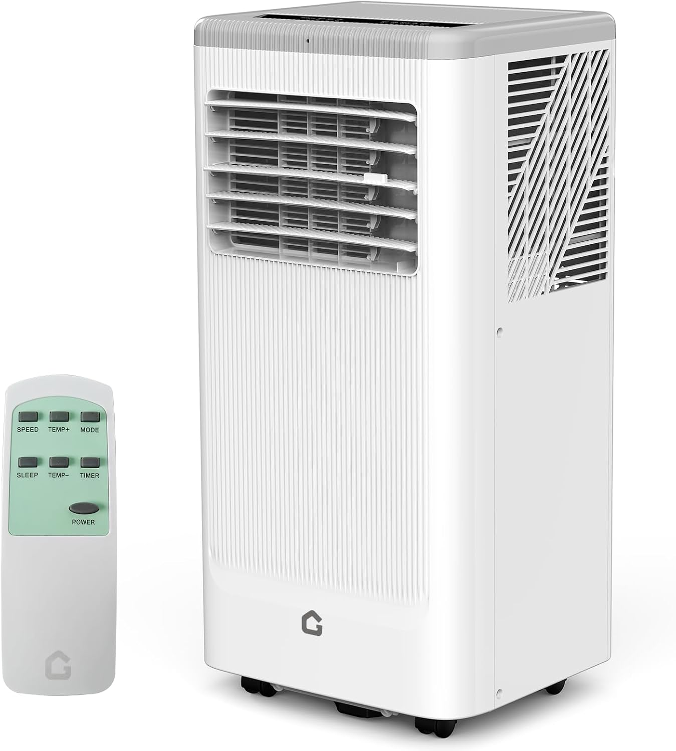 Idealhouse 8000 BTUs Portable Air Conditioners/ Room Air Conditioner with Remote Control/ 3 in-1 Stand Up AC Cooling - Built In Dehumidifier and Fan Modes/ 24H Timer and Window Kit for Home Dorms