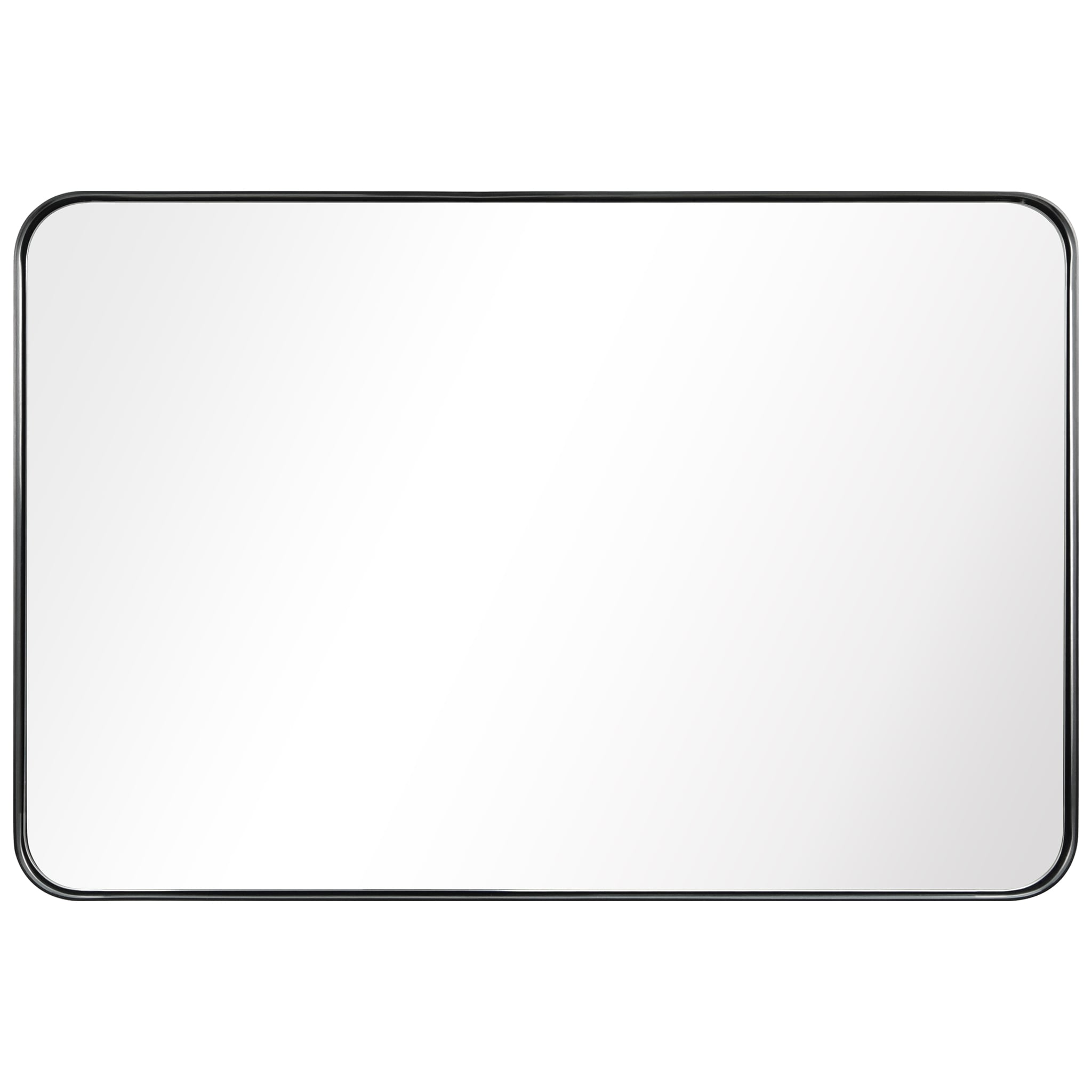 Sleek Silver Stainless Steel 24" x 36" Rectangular Wall Mirror