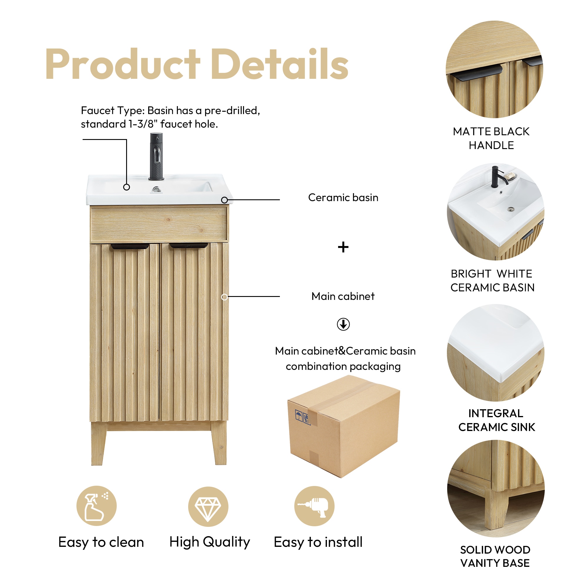 Vinnova 707618-SN-WH Bath-Vanity-Combo - View #12
