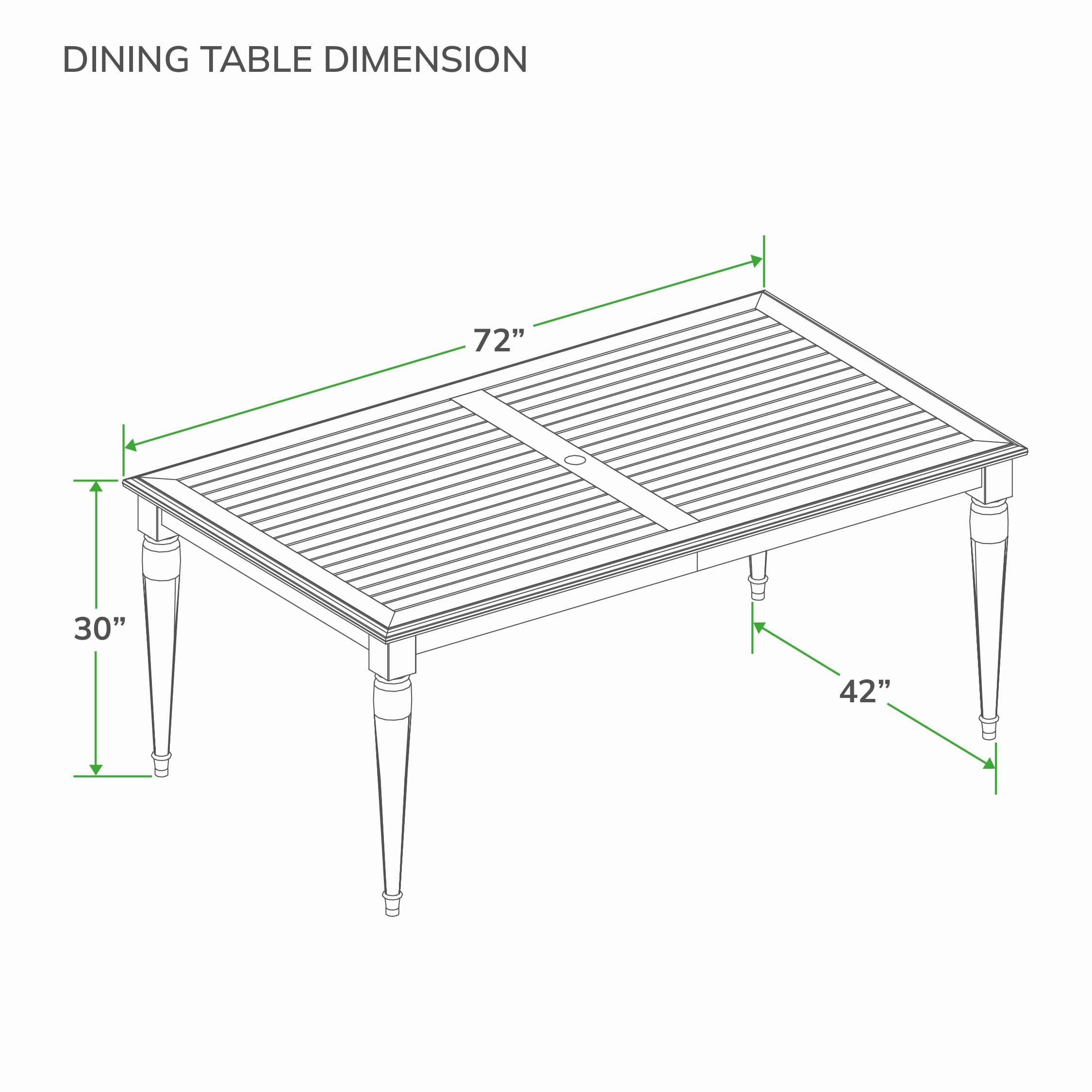 Cambridge Casual Livingston 6 Patio Dining Set Wood Rectangle Table ...