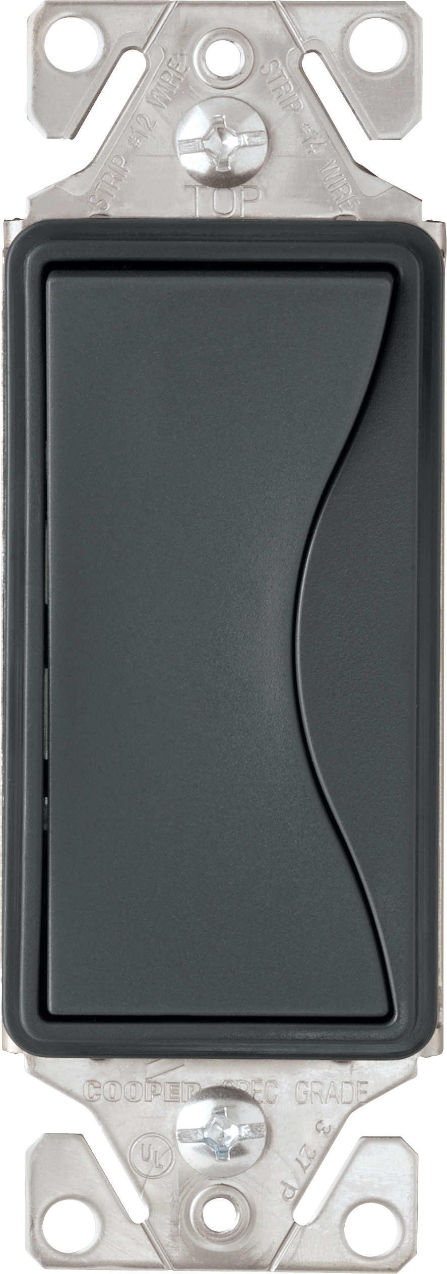 Cooper Wiring Devices 9503SG-K ASPIRE 3-way Light Switch, Silver Granite