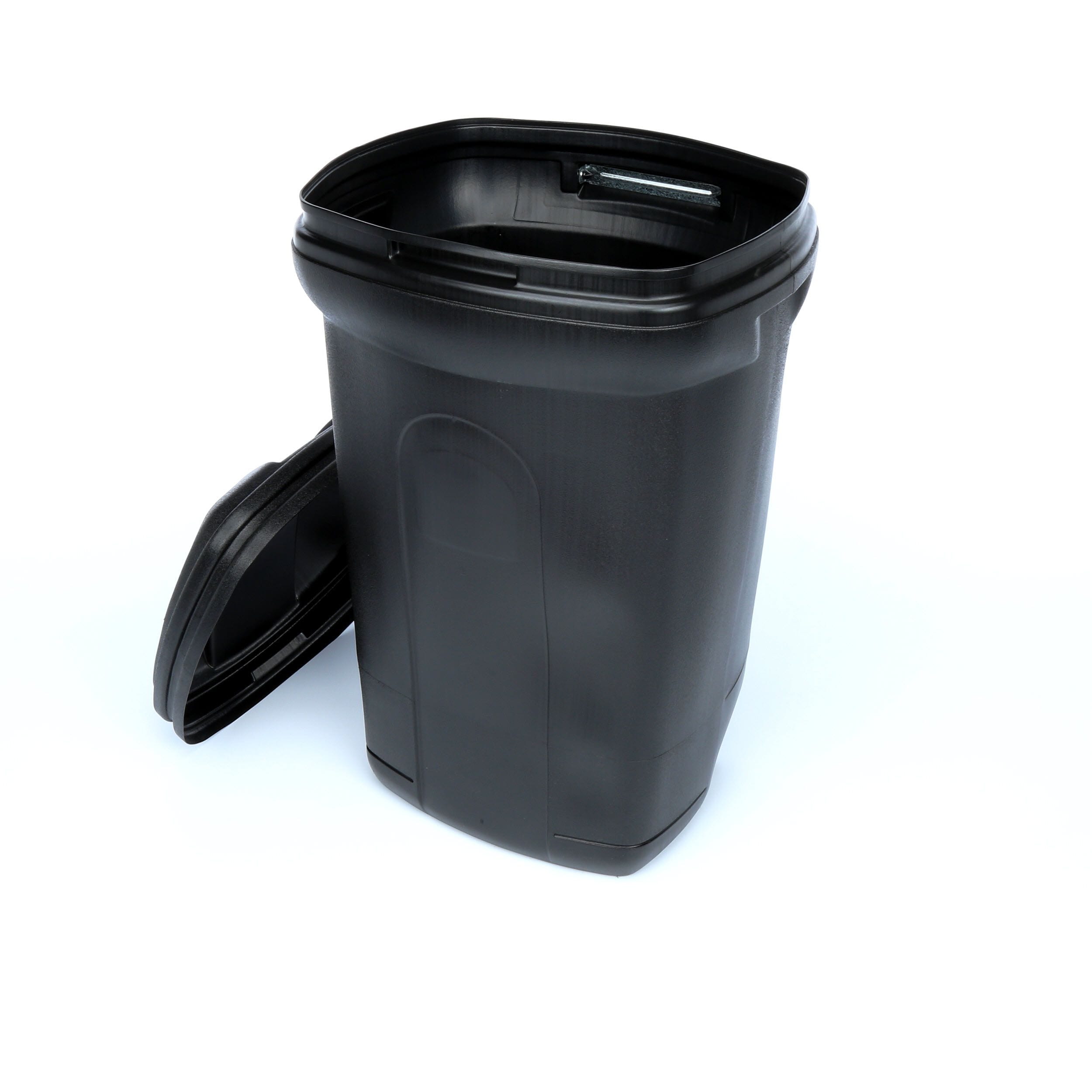 Blue Hawk 45-Gallons Black Plastic Wheeled Trash Can with Lid