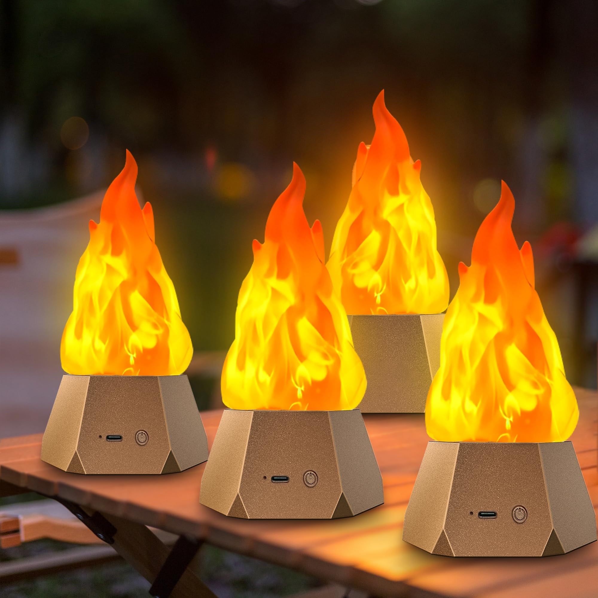 Lukvuzo  LED flame night lights with three lighting modes for kids bedroom party bar outdoor camping yard holiday decorations atmosphere creator