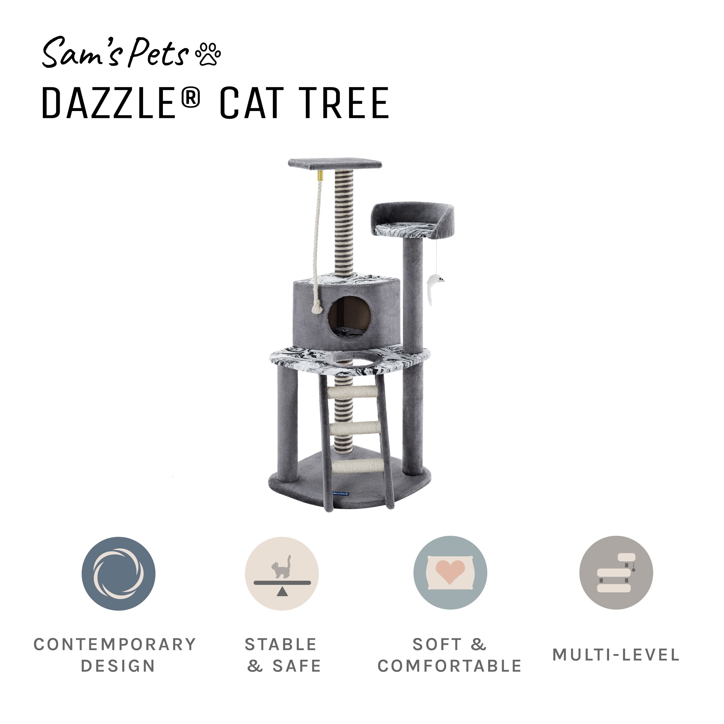 Sam's Pets SP-CT1282GY Cat-Trees - View #9
