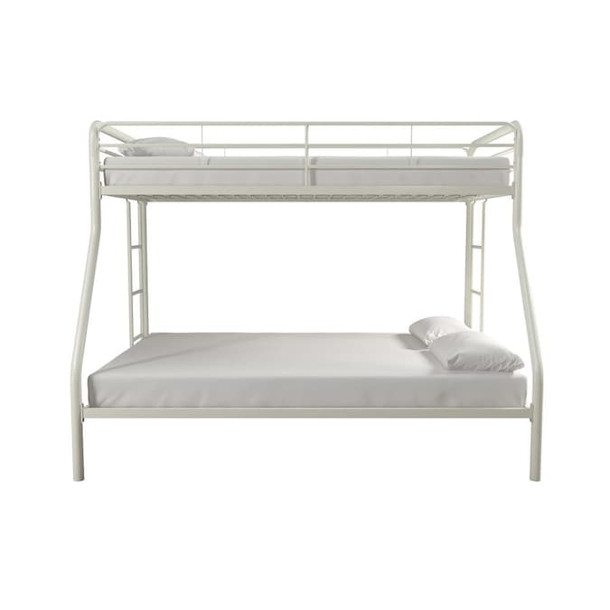 Dhp Cindy White Twin Over Full Bunk Bed, Dhp Twin Over Full Bunk Bed