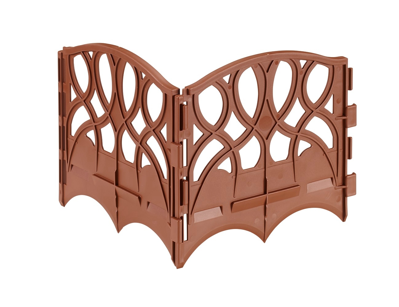 Valley View Industries 20-ft x 6-in DECORATIVE SCROLL 40 -Pack BROWN Plastic Landscape edging section #SDE-20LB