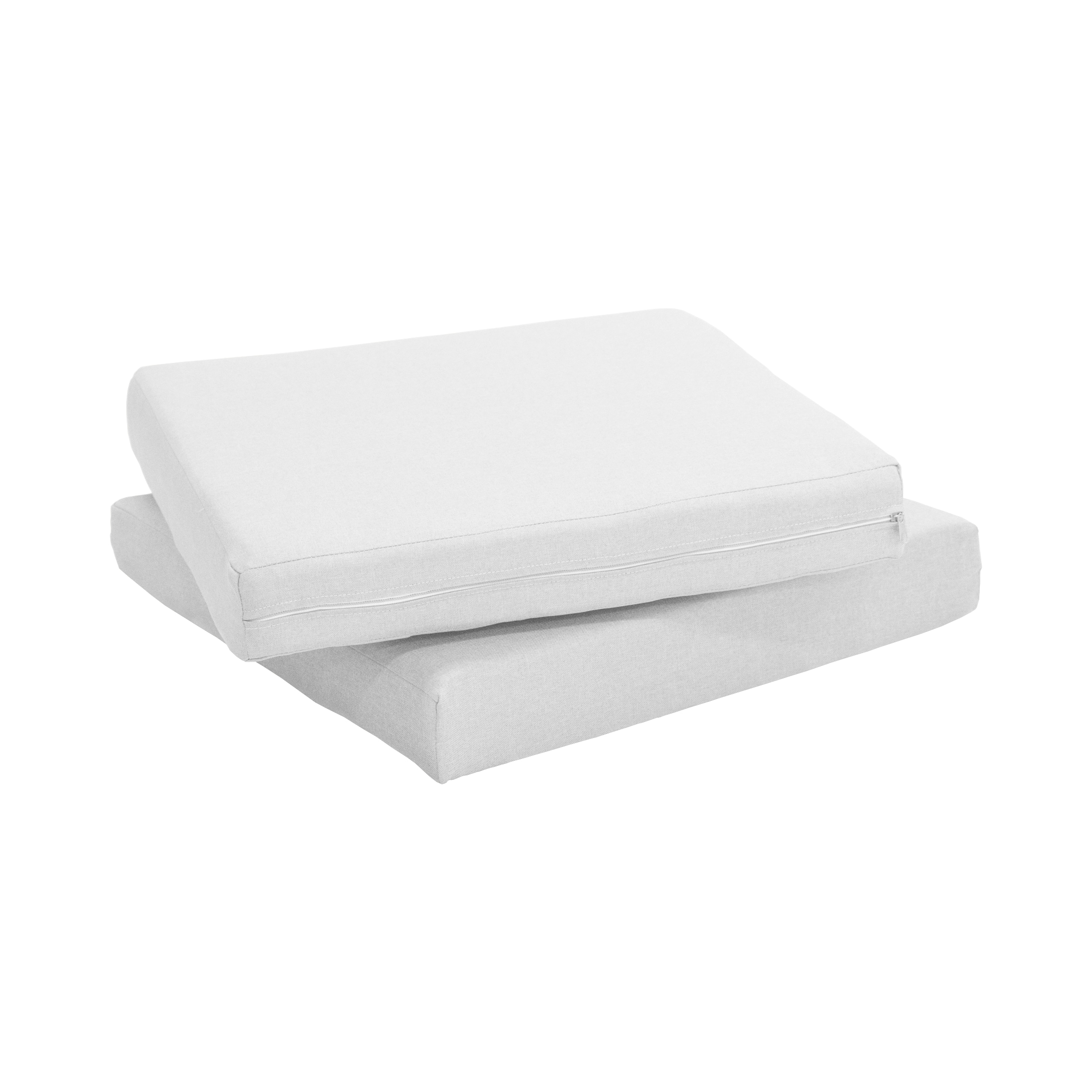 Westin Furniture OD3001-WH Delano 22-in x 21-in 2 -Piece White Patio sofa cushion