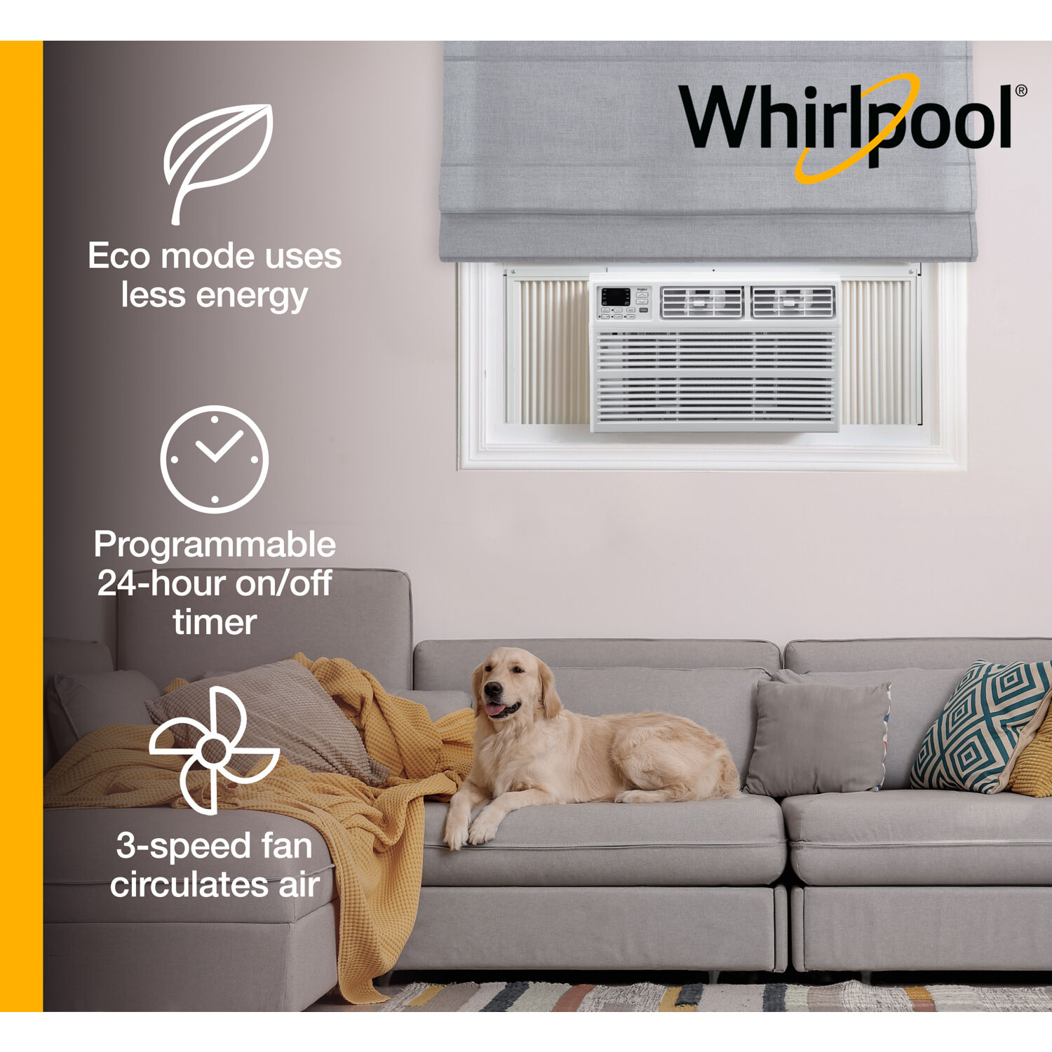 Whirlpool 1500-sq ft Window Air Conditioner with Remote (230-Volt; 24000-BTU) WHAW242BW Sansujyuku sansujyuku.com