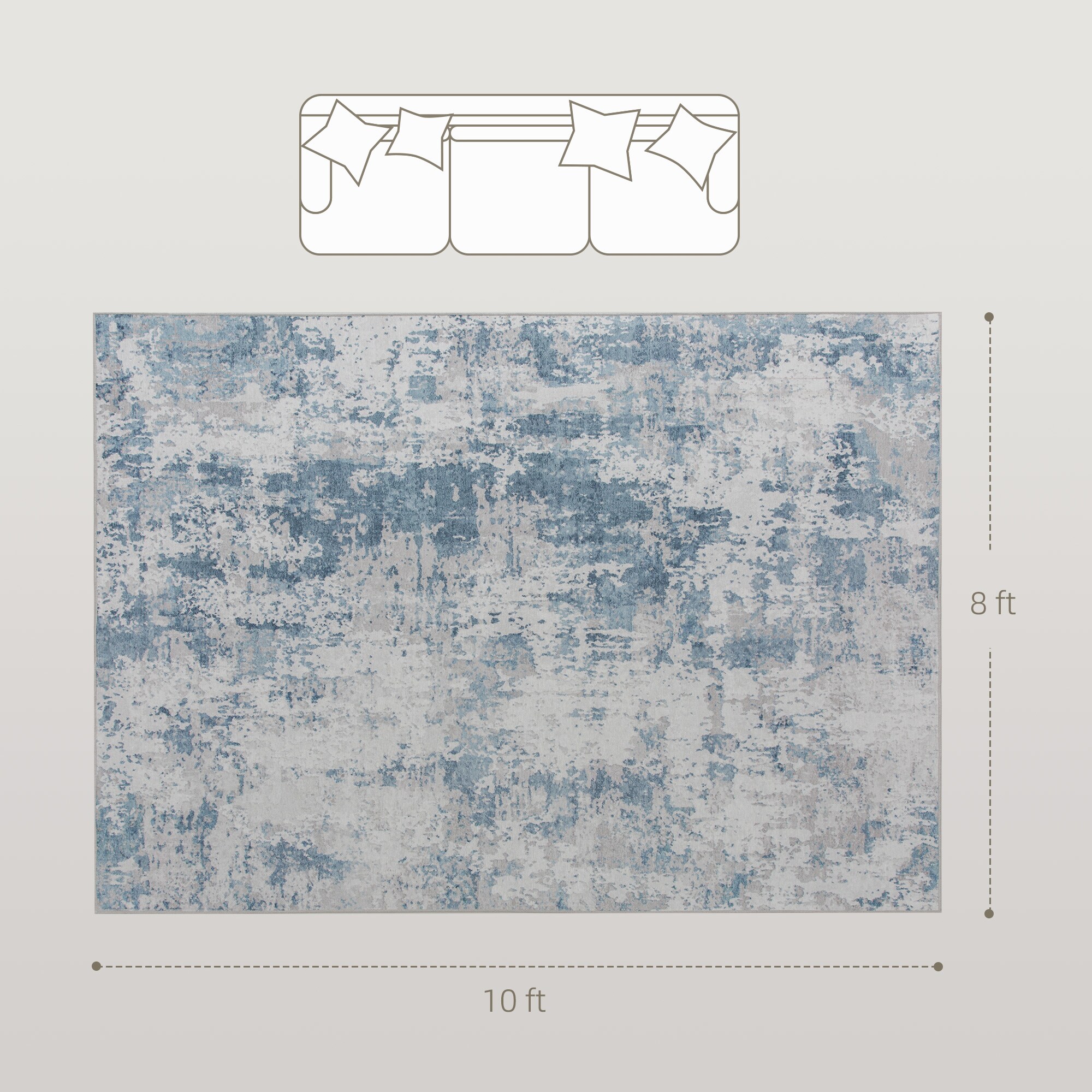 HomCom 83C-049V02BU rugs - View #3