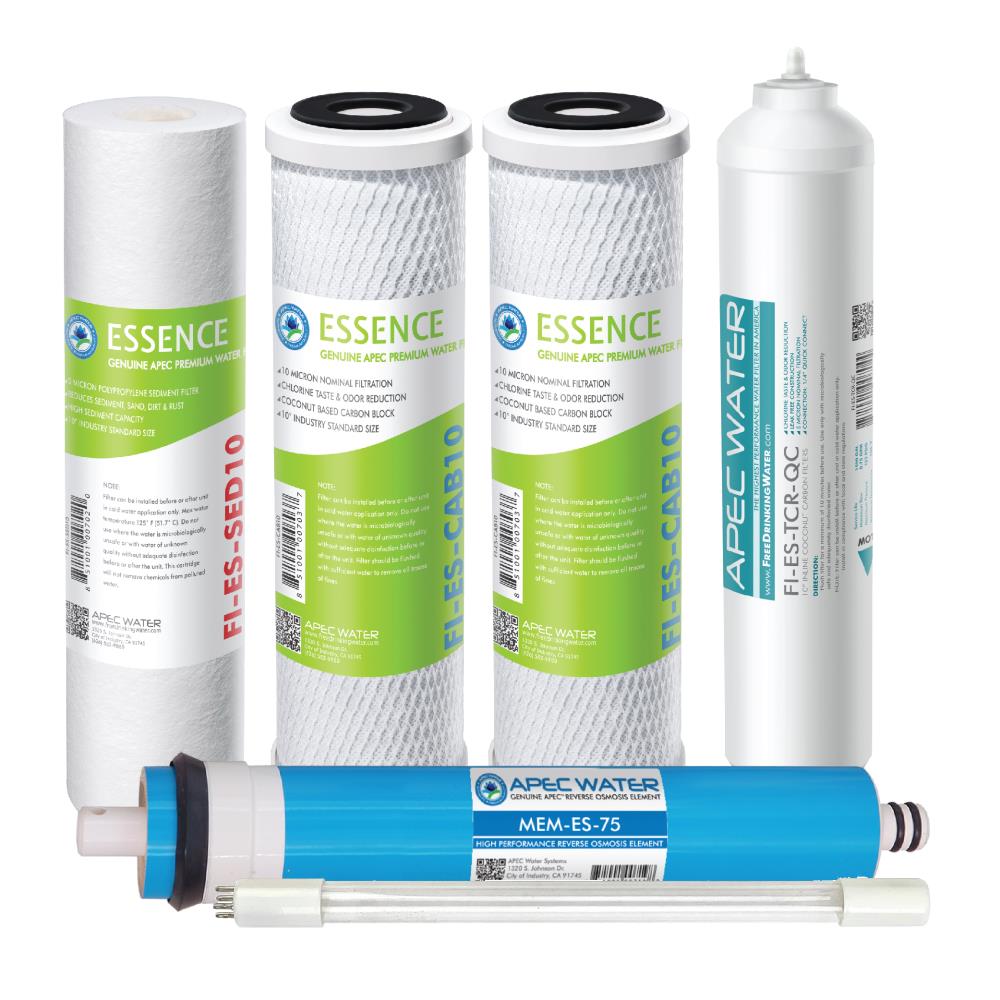 APEC Water FI-MAX-ESUV-SSV2 Essence 75 GPD High Capacity Complete Under Sink 6-Months Replacement Filter 6 -Pack