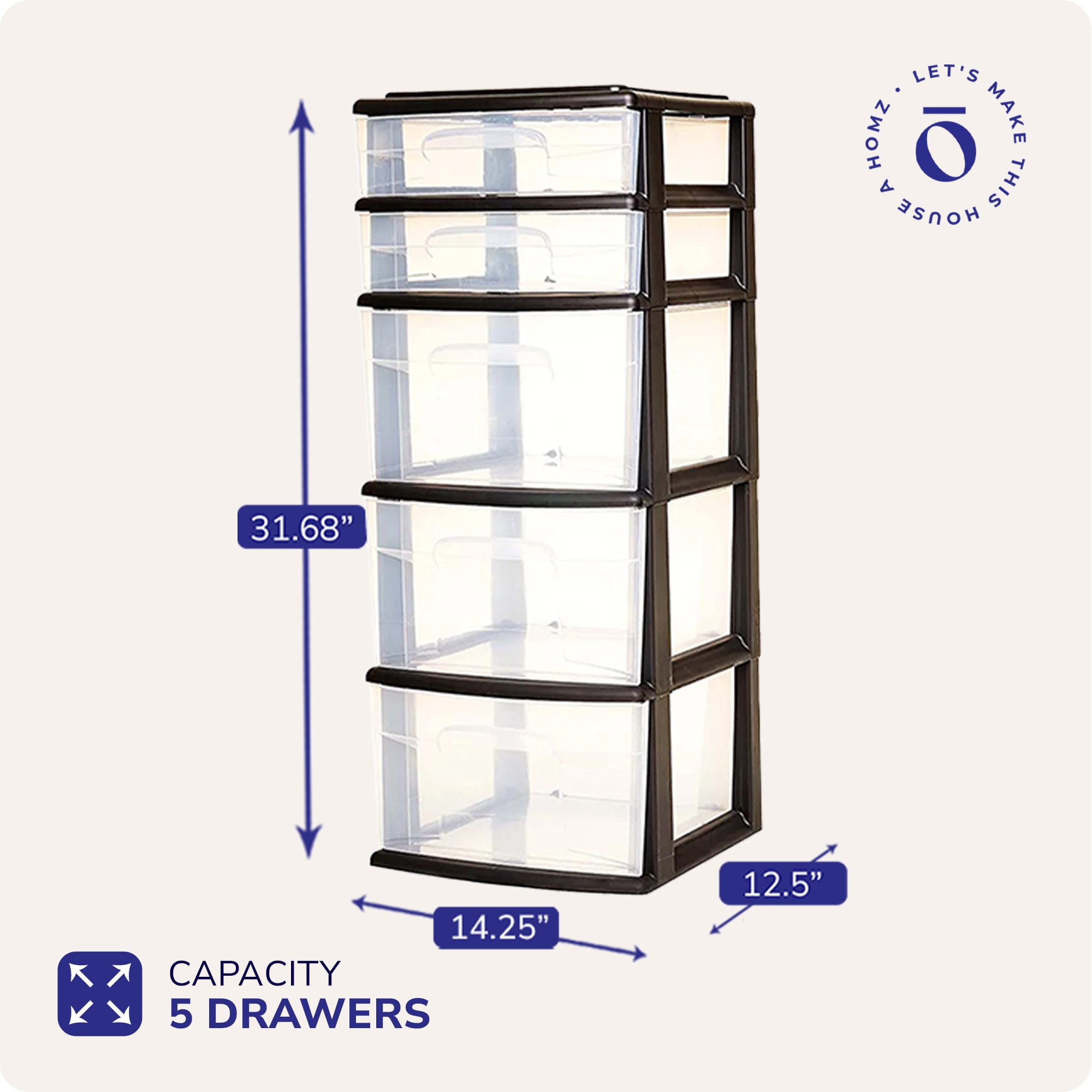 Homz Products 314608 Storage-Drawers - View #3