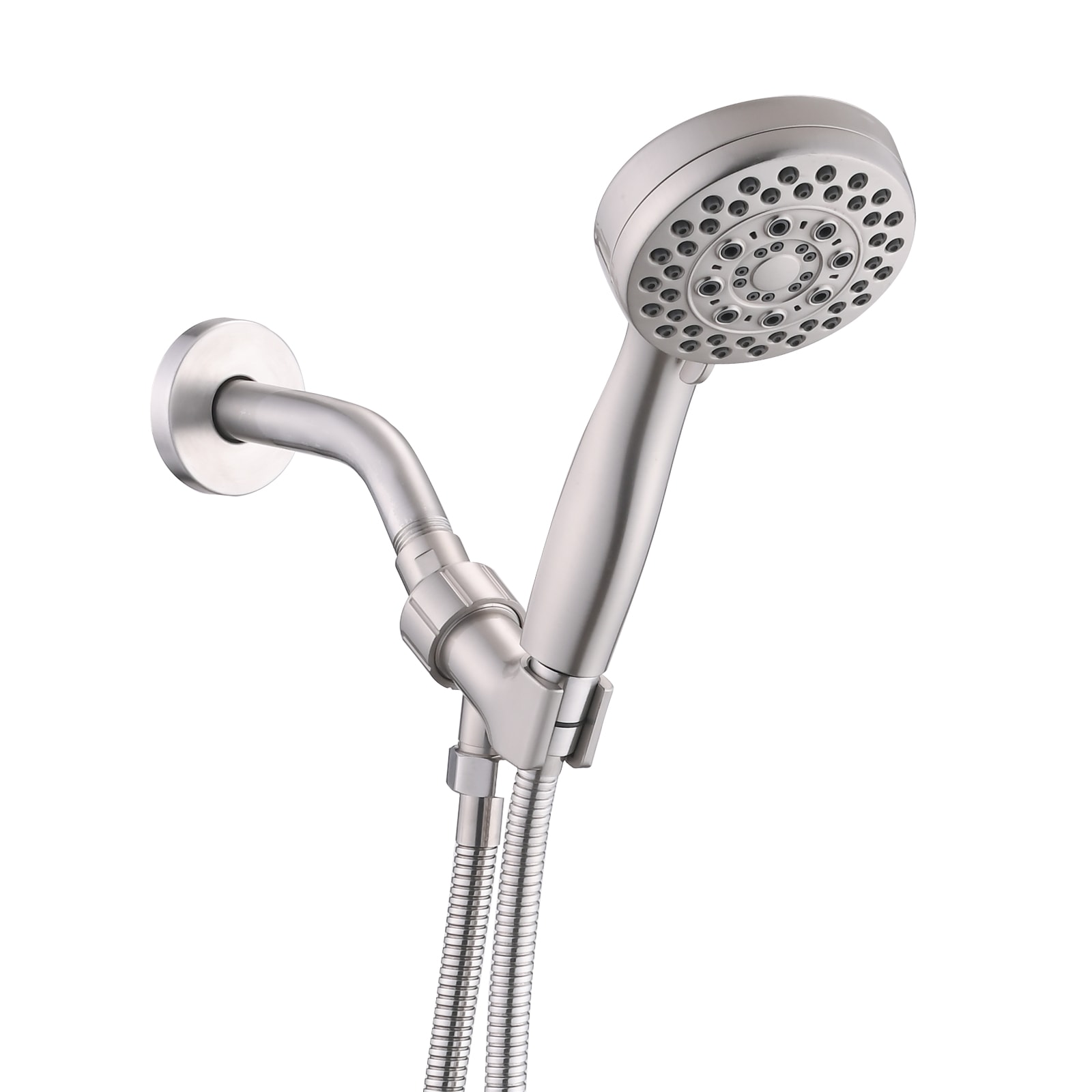 UCLIMAA Handheld Shower Head with 5 Spray Settings Adjustable Holder and 59 Inch Stainless Steel Hose