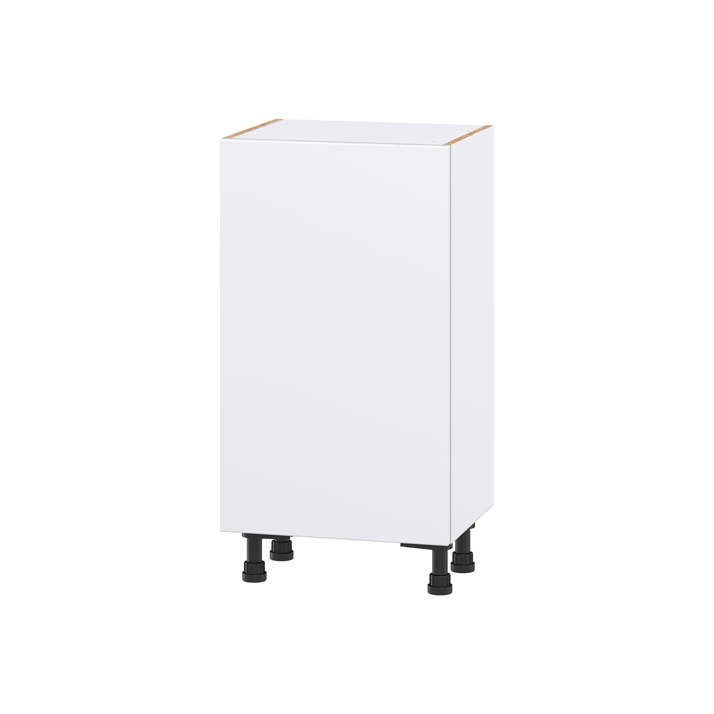 Hugo&Borg DSB1814FH(L/R)-LA Lasalle 18-in W x 34.5-in H x 14-in D Bright White Slab Base Fully assembled Cabinet (Flat Panel Slab)