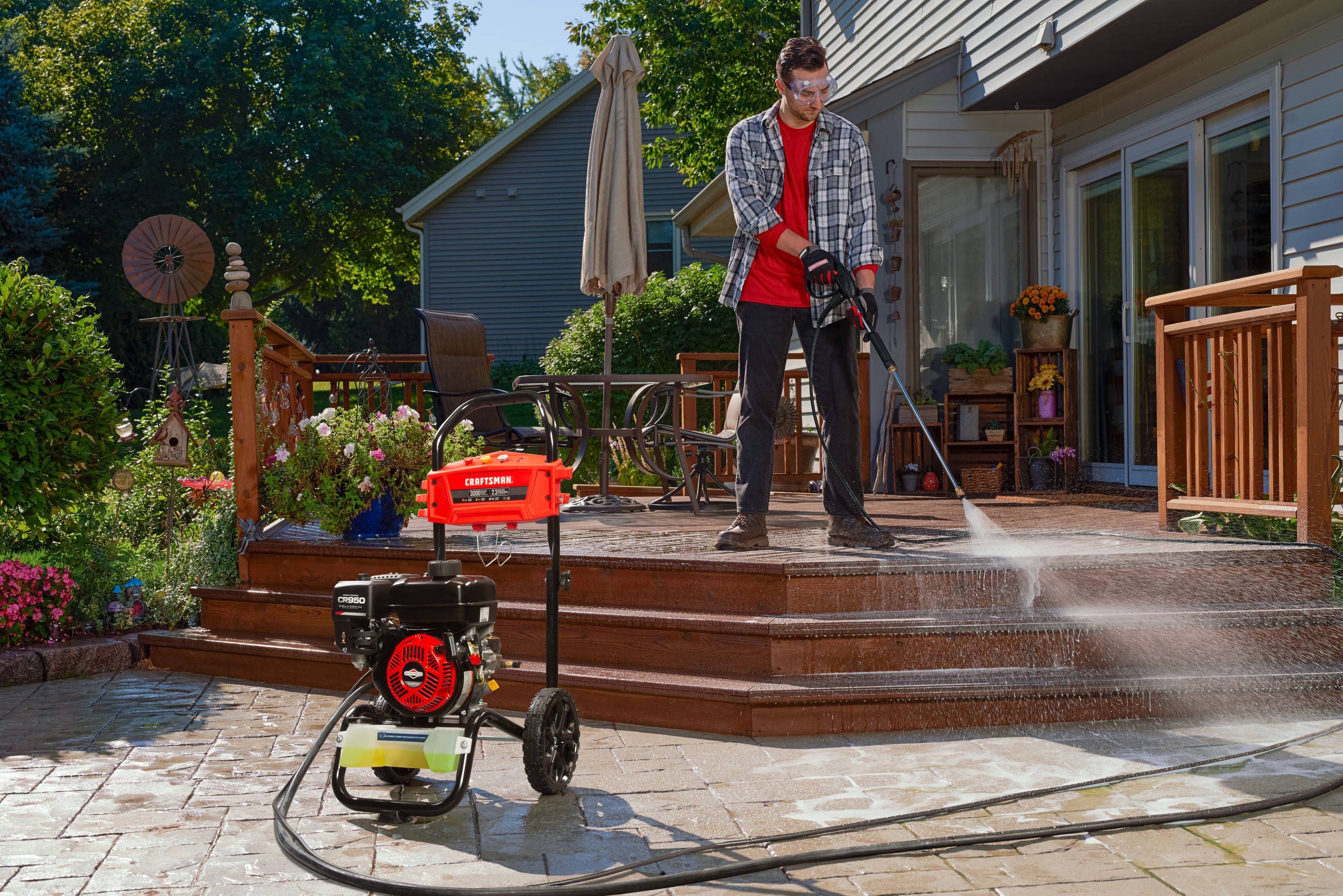 Craftsman 3000 Psi 23 Gallon Cold Water Gas Pressure Washer Briggs And Stratton Engine At 6158