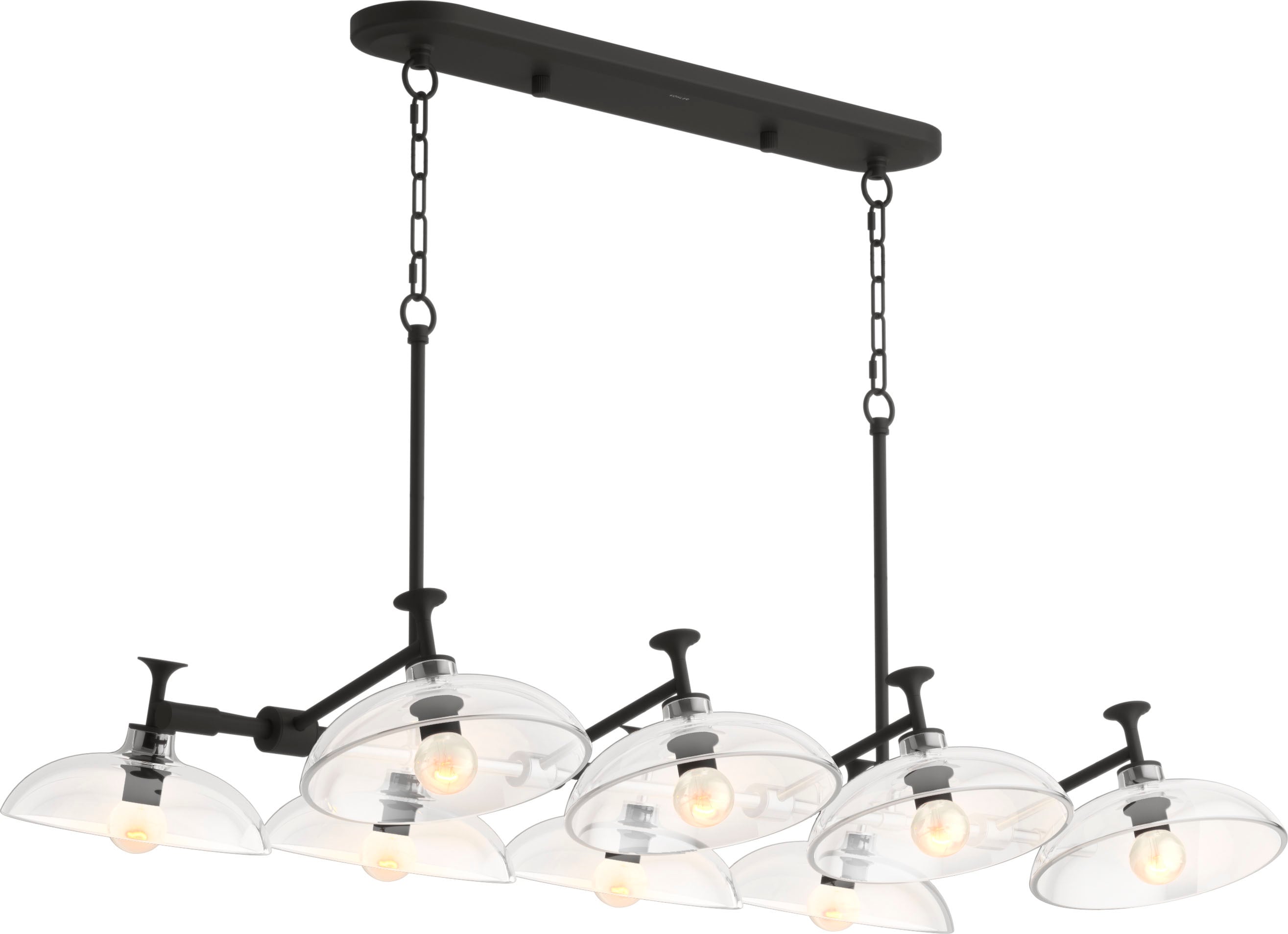 KOHLER 31774-CH08-BLL Tone 8 -Light Matte Black Modern/contemporary For Use in Bathrooms, Bedrooms, Dining Rooms, Foyers, Kitchens, Living Rooms Chandelier
