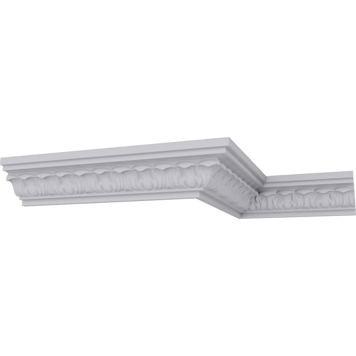 Ekena Millwork MLD02X02X03WH-CASE-8 2-in T x 2-in W x 7-ft 10-1/2-in L Primed Urethane MLD02X02X03WH-CASE-8 Crown Moulding 8 -Pack