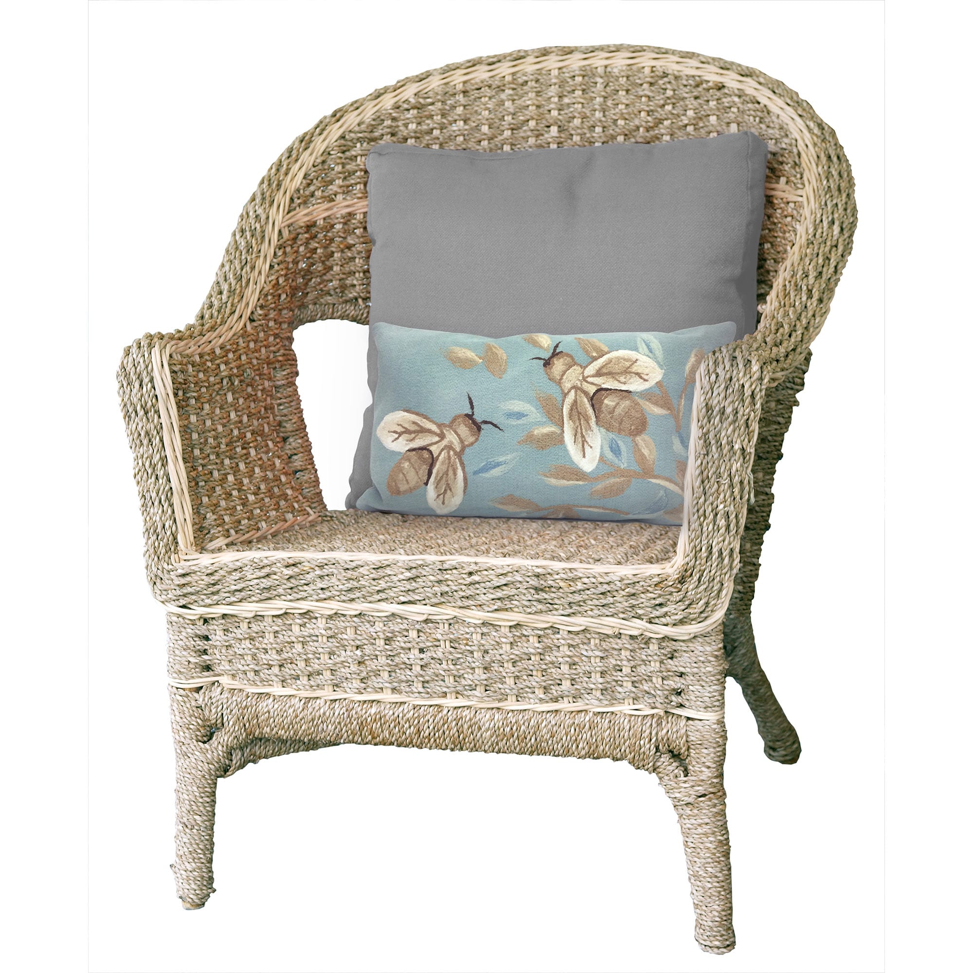 Liora Manne 7SC1S431804 Visions III 12-in x 20-in Aqua Rectangular Indoor Decorative Pillow