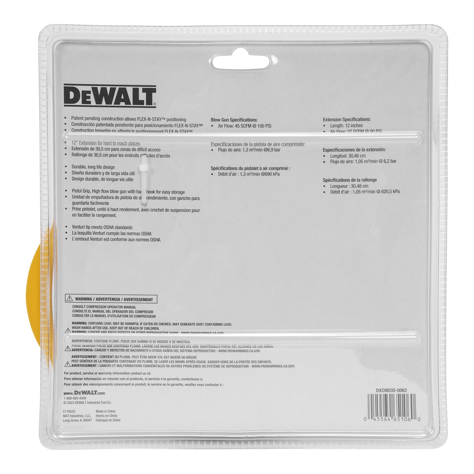 DEWALT DXCM035-0062 Air-Blowguns-Airchucks - View #10
