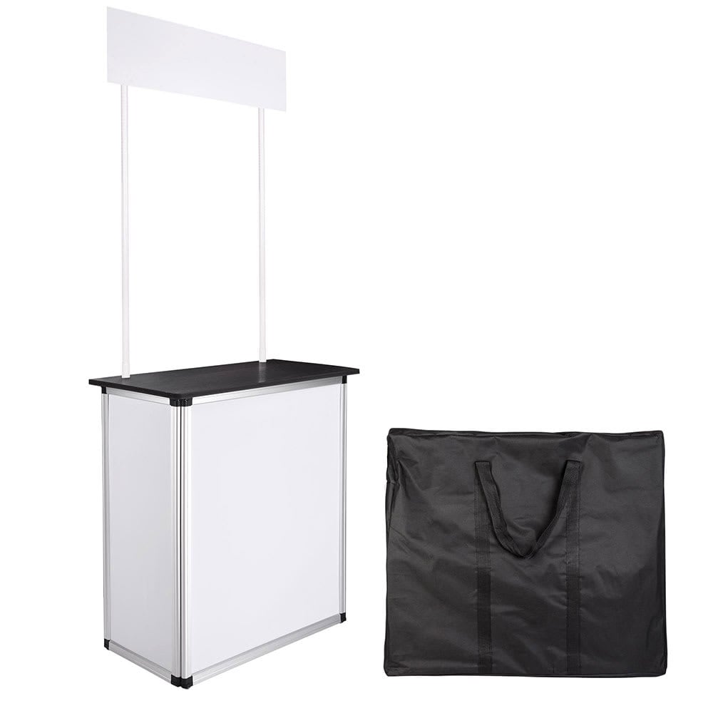 Yescom 35PDM005-WOOD-07-LO InstaHibit Popup Promotional Counter Table Booth Portable Demo Display Banner Stand for Tradeshow