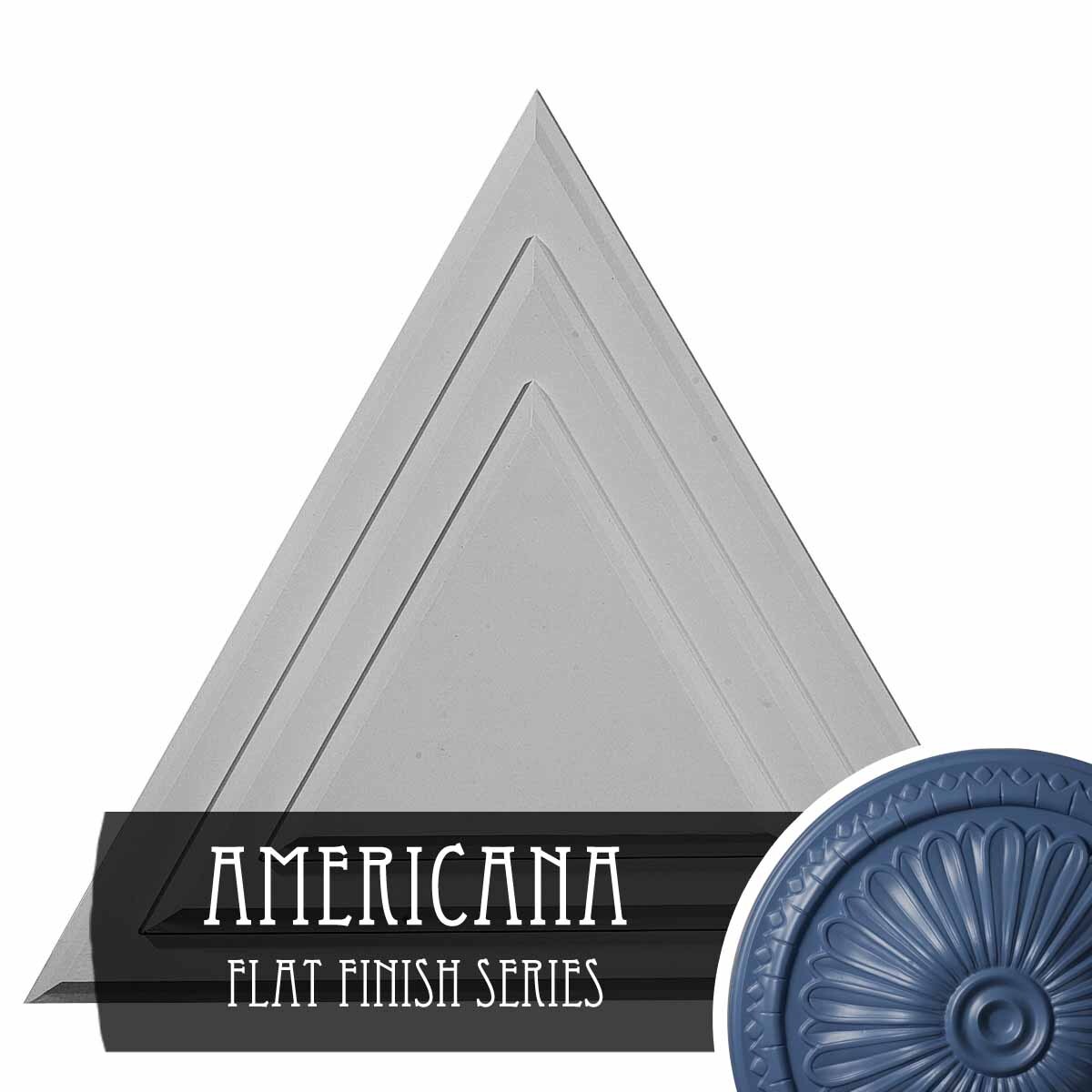 Ekena Millwork CM19TGAMF Triangle 19-in W x 16.625-in L Americana Polyurethane Ceiling Medallion