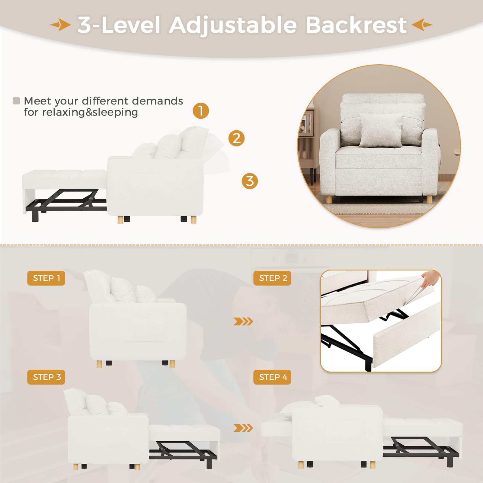 AECOJOY 13048WH-LS01 futons - View #5