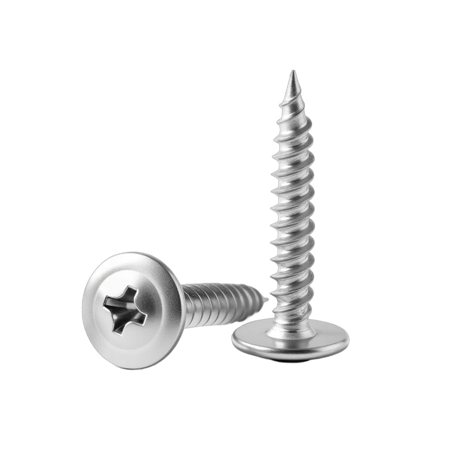 Etokfoks  410 Stainless Steel Truss Head Self Tapping Screws 8 x 2 in 100 Pack for Wood and Metal Applications