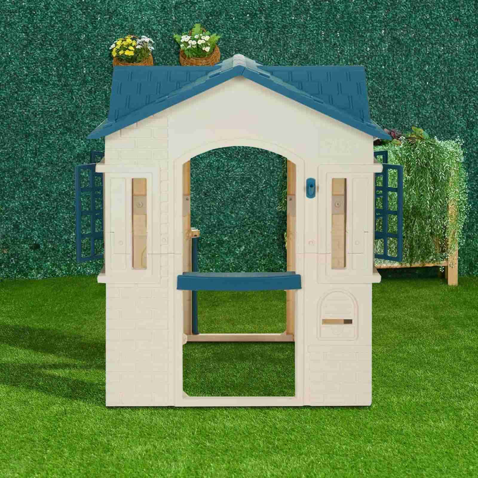 Flynama Indoor Outdoor Plastic Playhouse In The Playhouses Department 