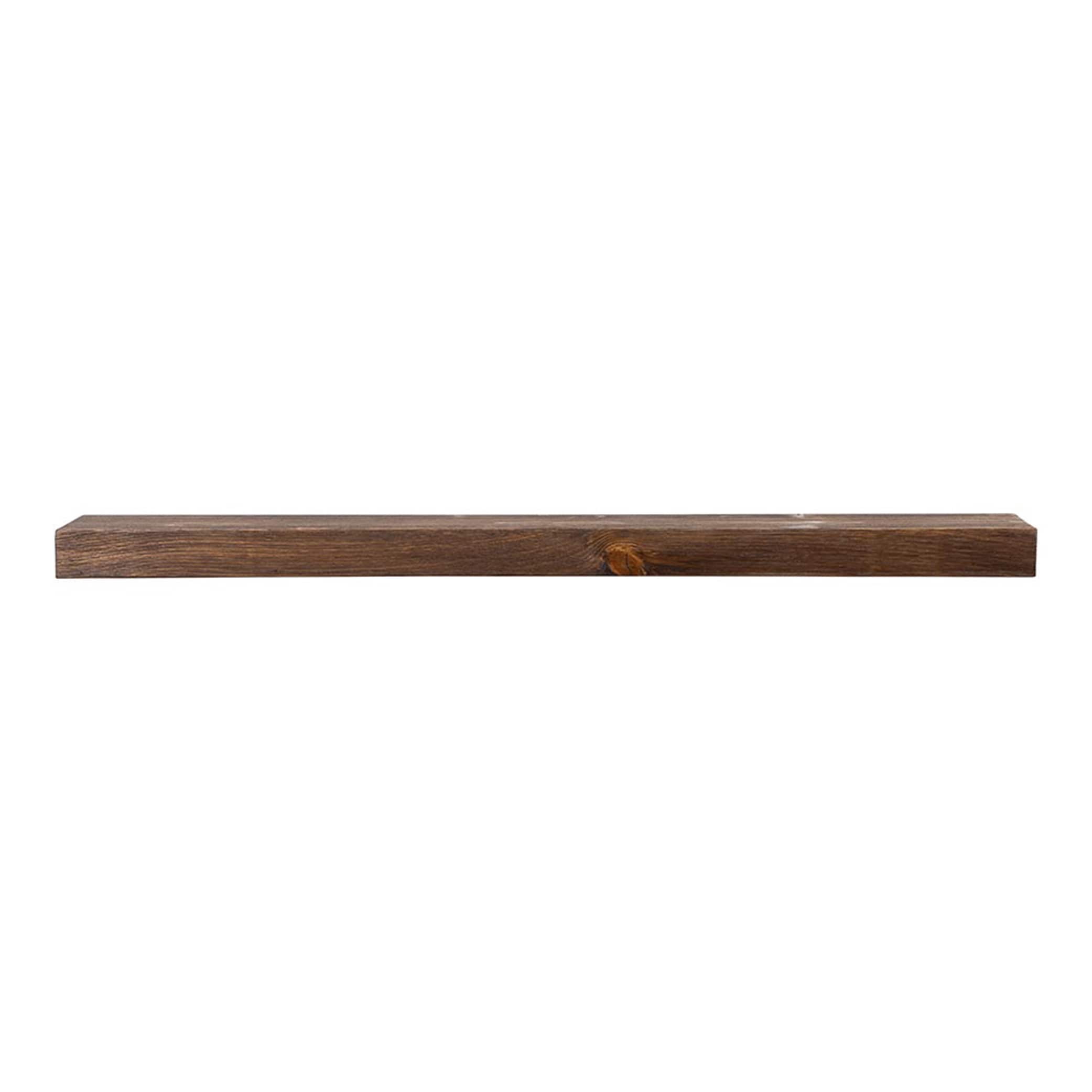 Modern Ember VARA-60-RPRV 60-in W x 3-in H x 8-in D Provincial Pine Hollow Rustic Fireplace Mantel
