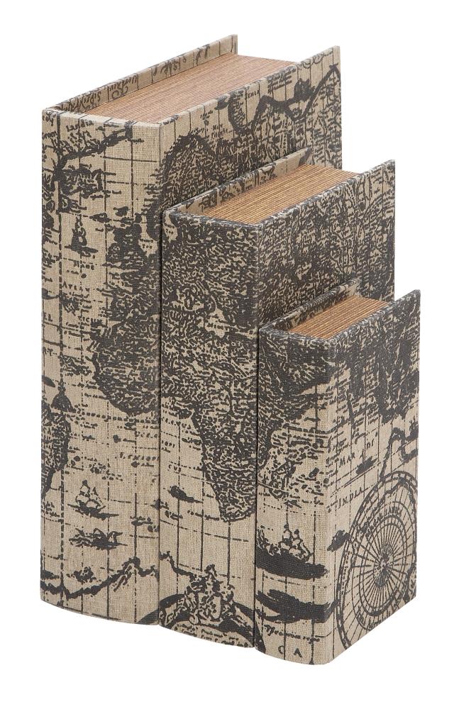 Grayson Lane 53863 3-Pack Multiple Colors/Finishes Mdf Art Deco Decorative Box
