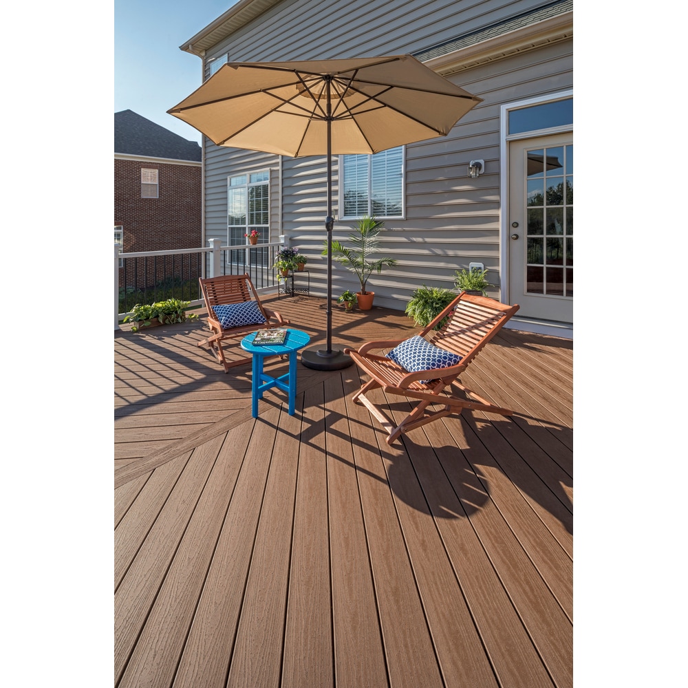 Trex Enhance Basics 1-in x 6-in x 20-ft Saddle Grooved Composite Deck ...