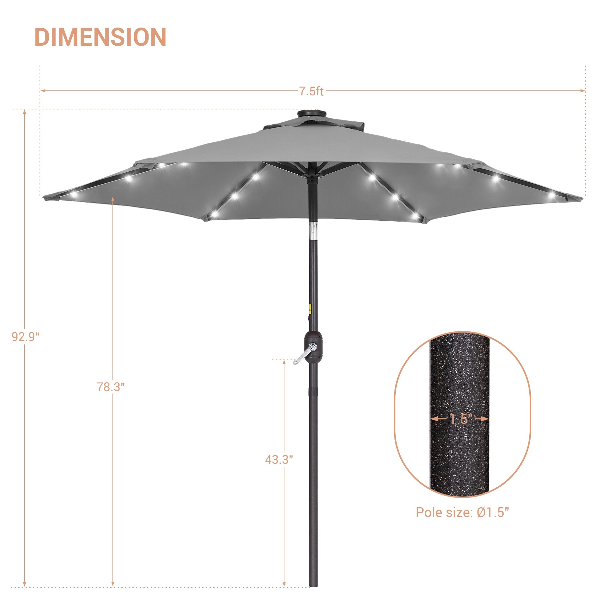ACEGOSES LW-LED75GY Umbrellas-2 - View #8