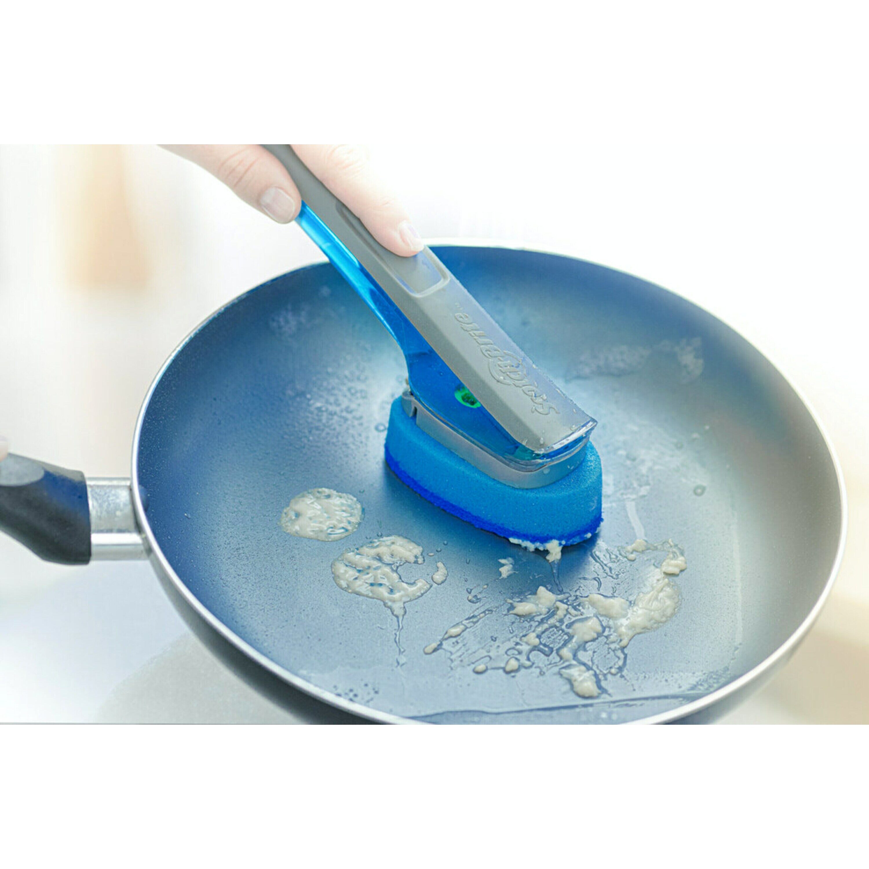  Libman Pot & Pan Scrubbing Dish Wand & All-Purpose Kitchen  Brush Bundle - Non Scratch Soap Dispensing Dishwand Scrub Sponge, Two Refill  Sponges & Scrubber Brush - Kitchen & Dishwashing Supplies 