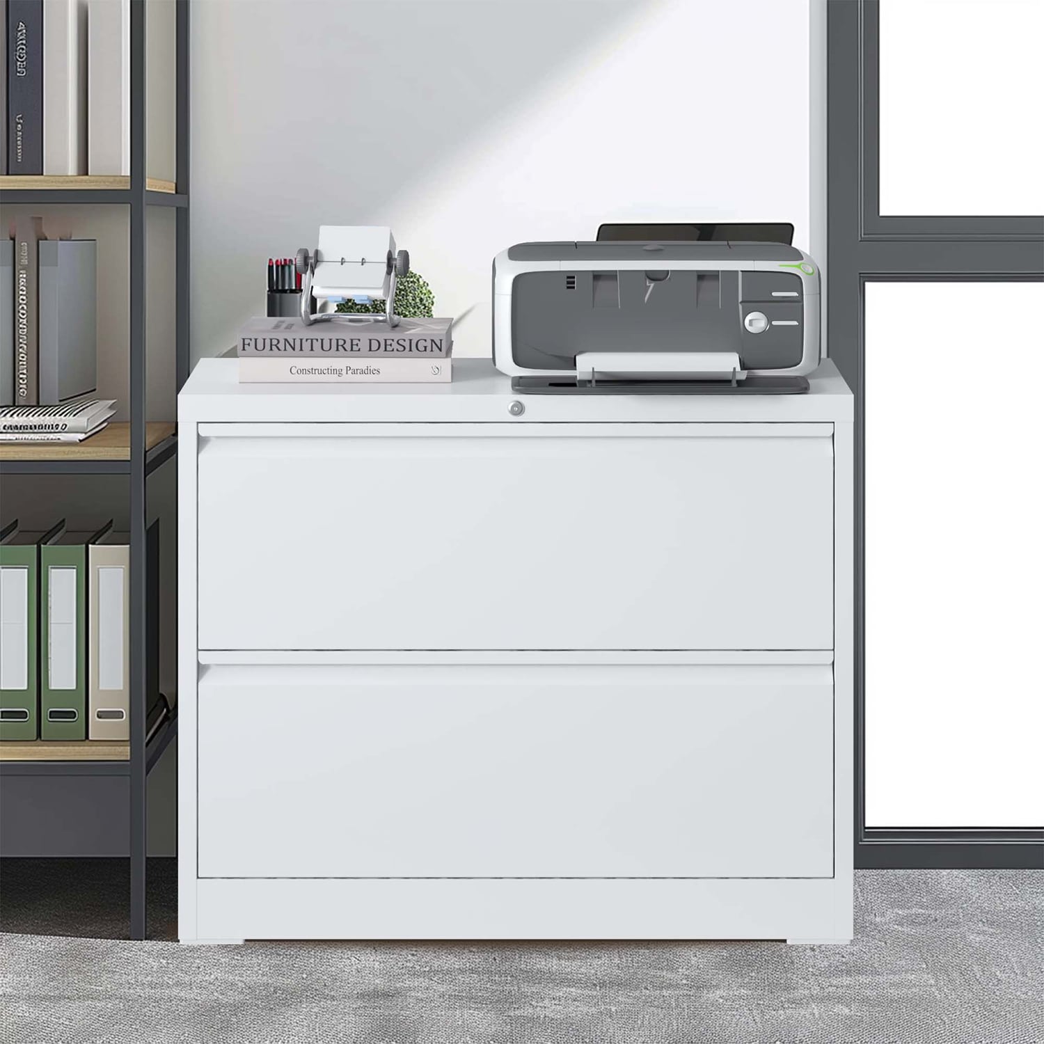 Mondawe MO-HW66706WH Filing-Cabinets - View #2