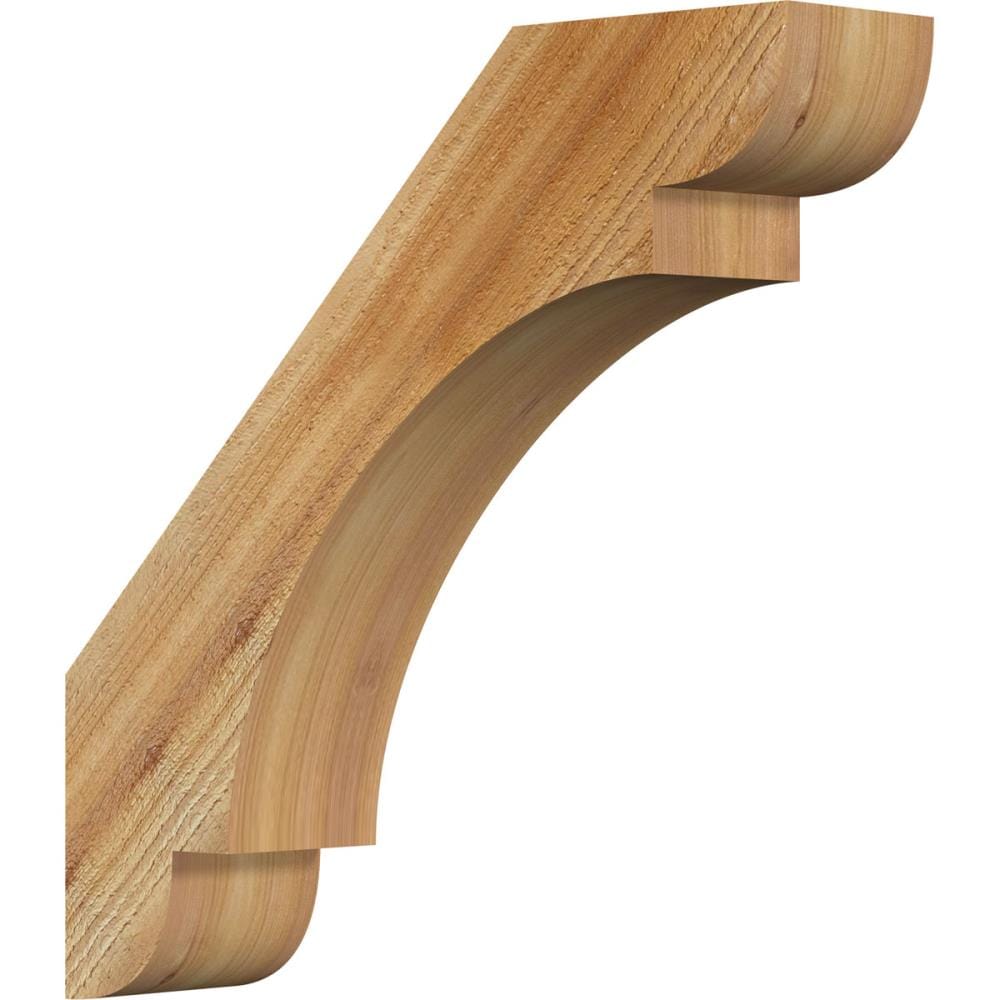 Ekena Millwork BRC04X18X18OLY00RWR 4-in x 18-in x 18-in Western Red Cedar Unfinished Wood Olympic Rough Sawn Knee Brace
