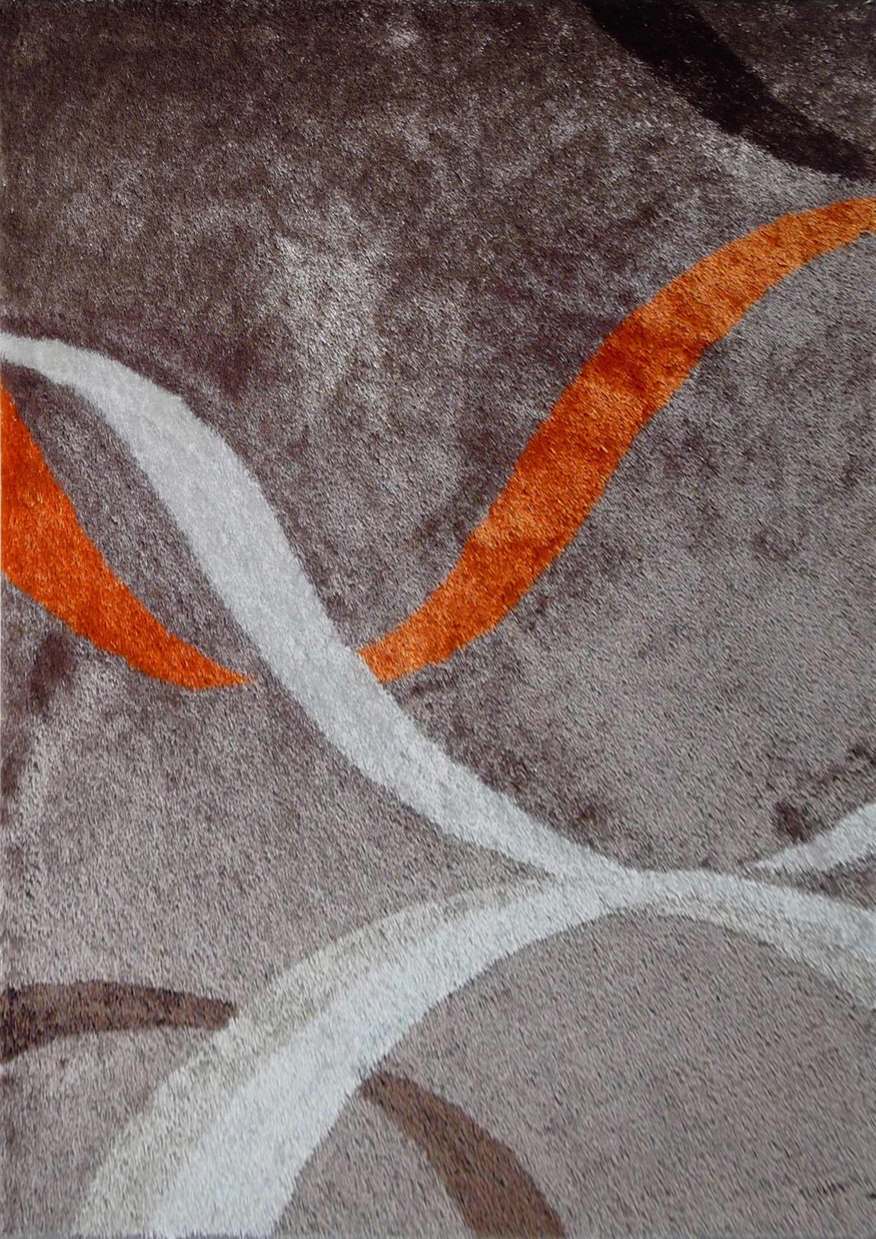 Amazing Rugs AC1016-23 Aria 2 x 3 (ft) Tufted Polyester Mocha, Rust Rectangular Indoor Stripe Area rug
