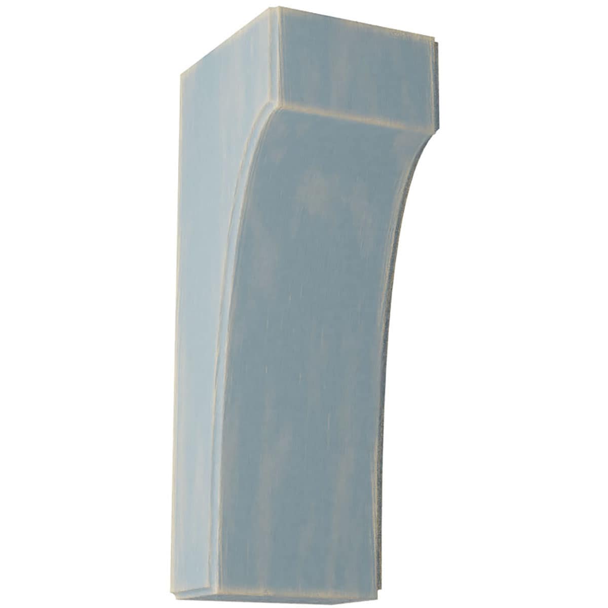 Ekena Millwork BKTWD04X04X10CVBU Clarksville 3-1/2-in x 4-in x 10-in Rubberwood Blue Wood Standard Bracket