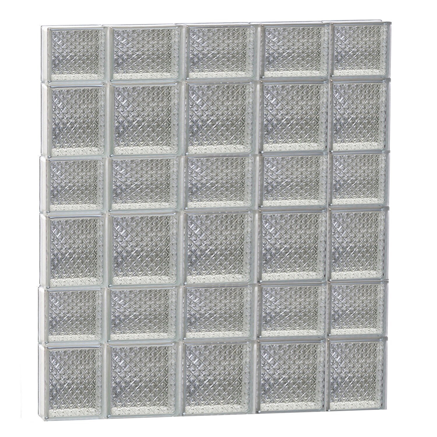 REDI2SET S3642DP Diamond Glass 34-3/4-in x 40-1/2-in Frameless Replacement Glass Block Window
