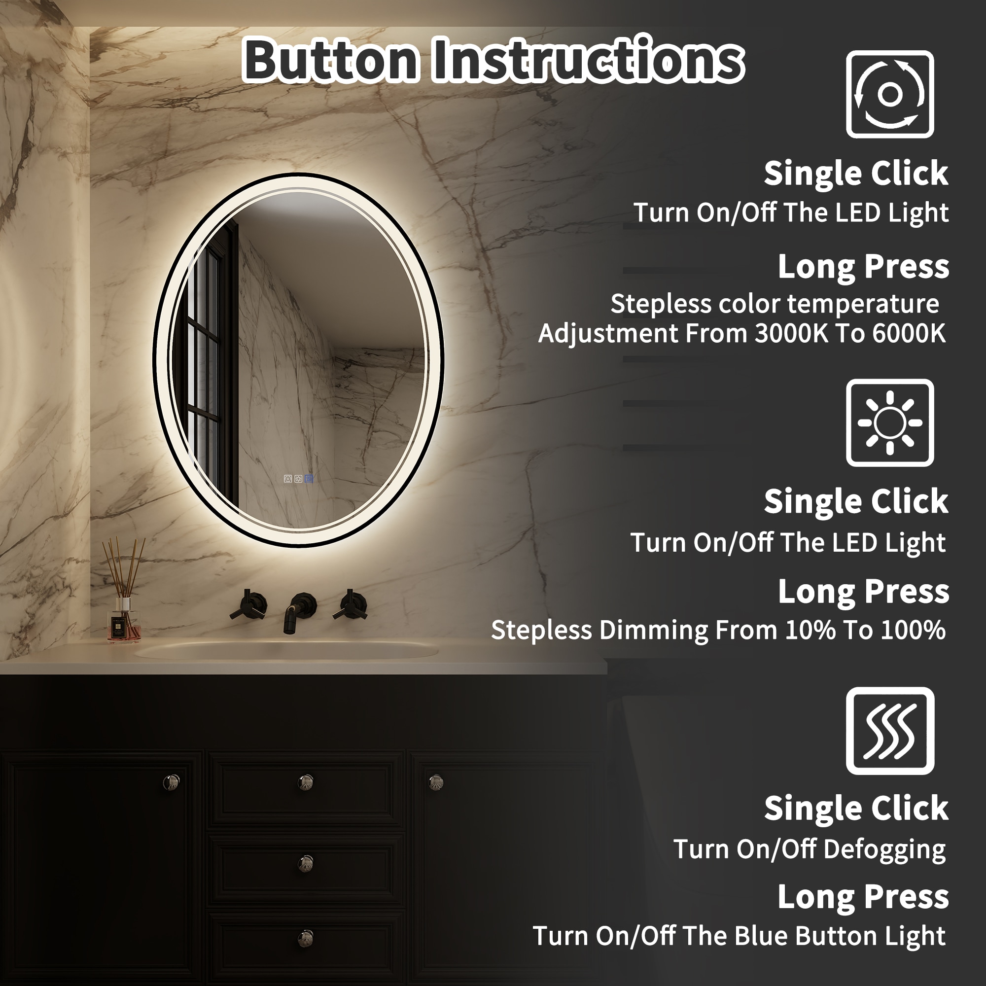 ExBrite DHBM2432BS Framed-Bath-Mirrors - View #4