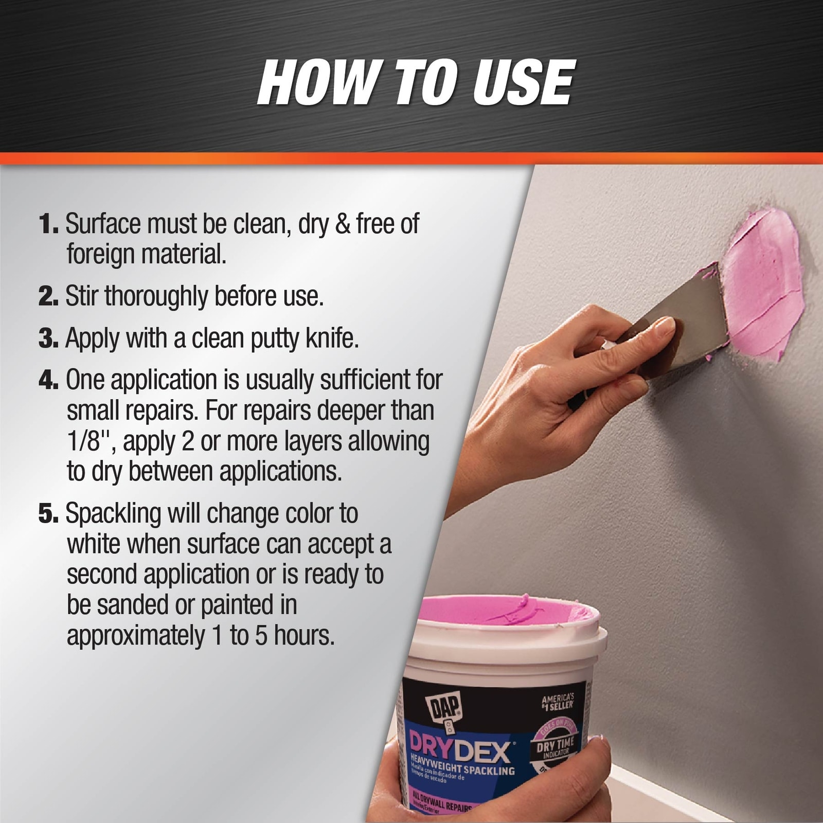 DAP DryDex 32-oz Color-changing Interior/Exterior White Spackling in the  Patching & Spackling Compound department at