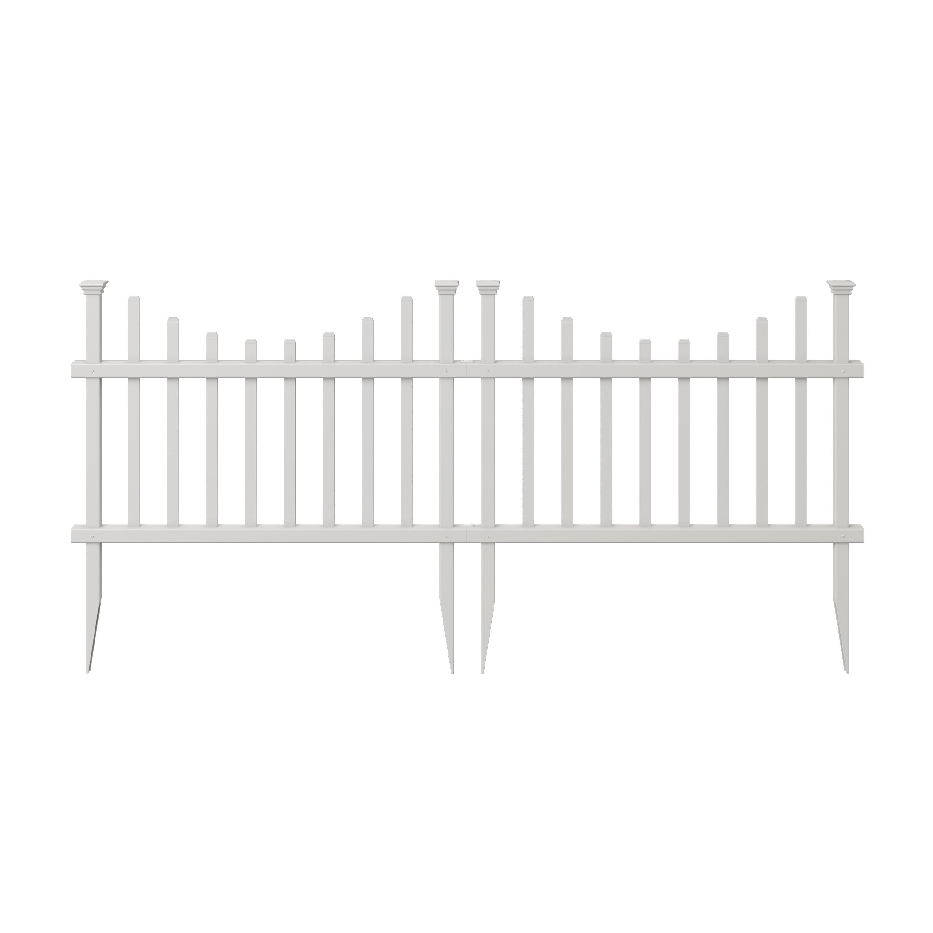 Zippity Outdoor Products ZP19048 Washington 2 Panels 2.5-ft H x 3.5-ft W White Privacy Vinyl Scallop Fence panel (Unassembled)