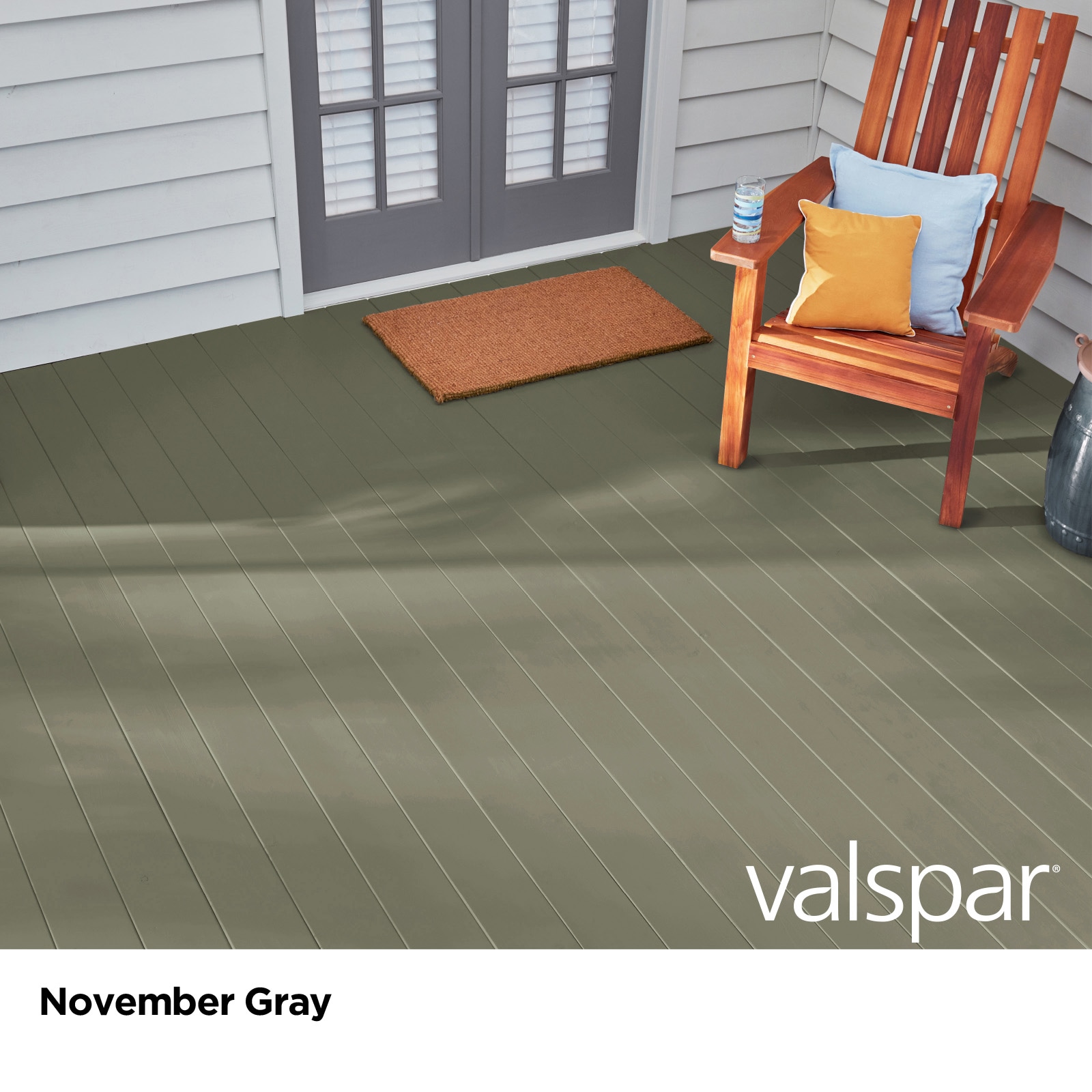 Valspar November Gray Solid Exterior Wood Stain and Sealer (5-Gallon) in  the Exterior Stains department at