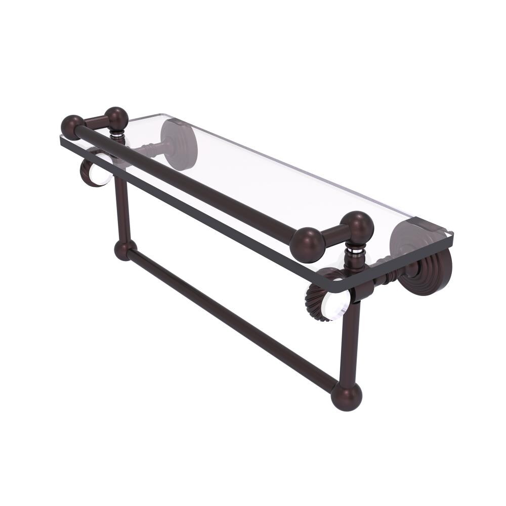 Allied Brass Pacific Grove Antique Bronze 1-Tier Brass Wall Mount Bathroom Shelf