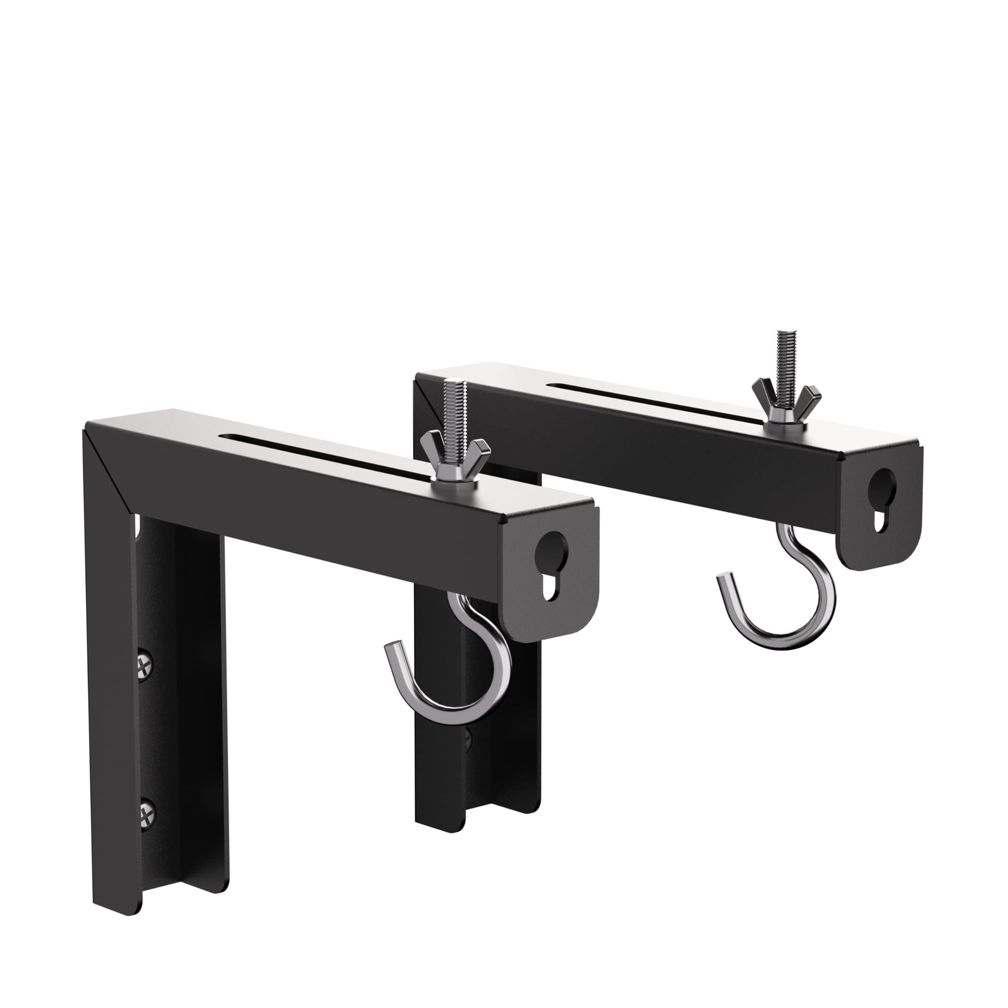 Lukvuzo  Universal Projector Screen Wall Mount L Brackets Wall Hanging Mount 6 inch Adjustable Extension Mounting Hooks for Projection Screen up