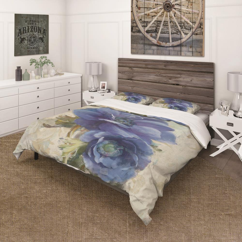 Designart BED30640-Q 3 -Piece Purple Queen Duvet cover Set