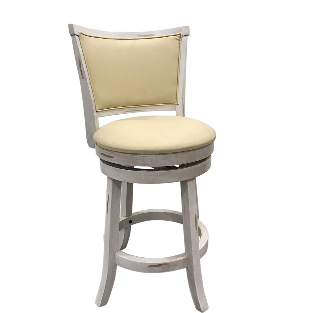 Carolina Chair & Table BS-1938-UB-SNCM Beckett Upholstered Swivel Seat Barstool  Set of 2  Sand  Cream Upholstery